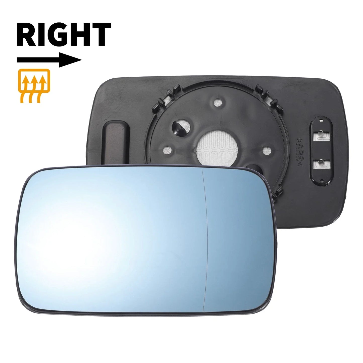 Right Side Blue Mirror Glass w/ Back Heated for BMW 3 Series E30 E36