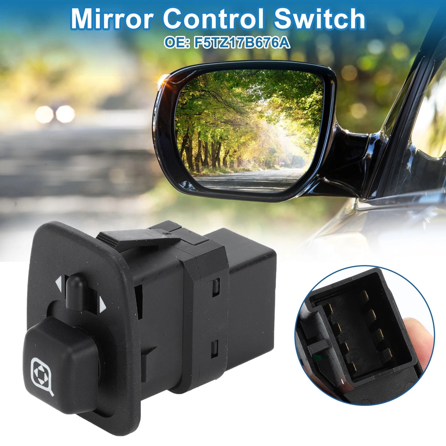 Car Mirror Switch No.F5TZ17B676A for Ford Explorer Crown Victoria E-150 (1991–2010)