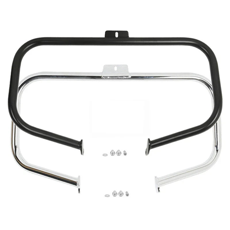 Chrome/Black 1-1/4" Engine Guard for Harley Softail Fat Boy (2000-2017)