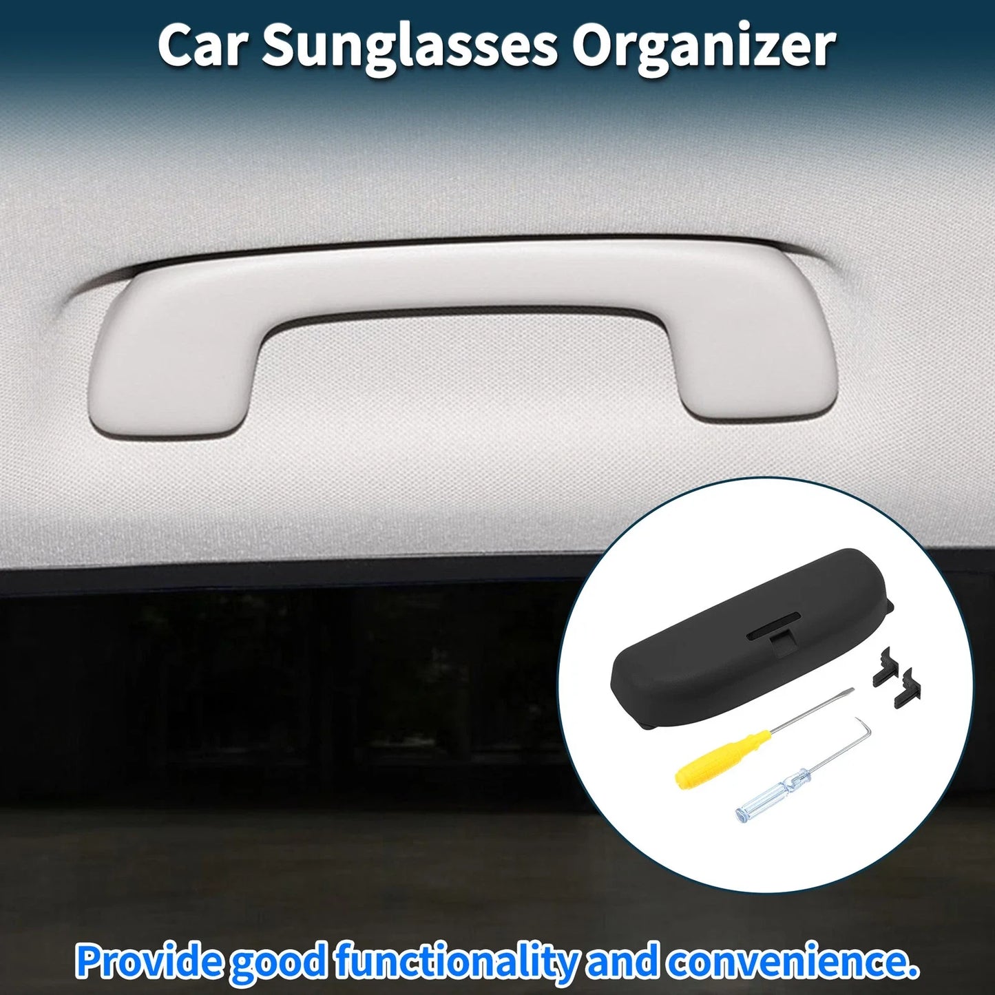 Sunglasses Case for Mercedes-Benz C Class Eyeglasses Holder Storage Black
