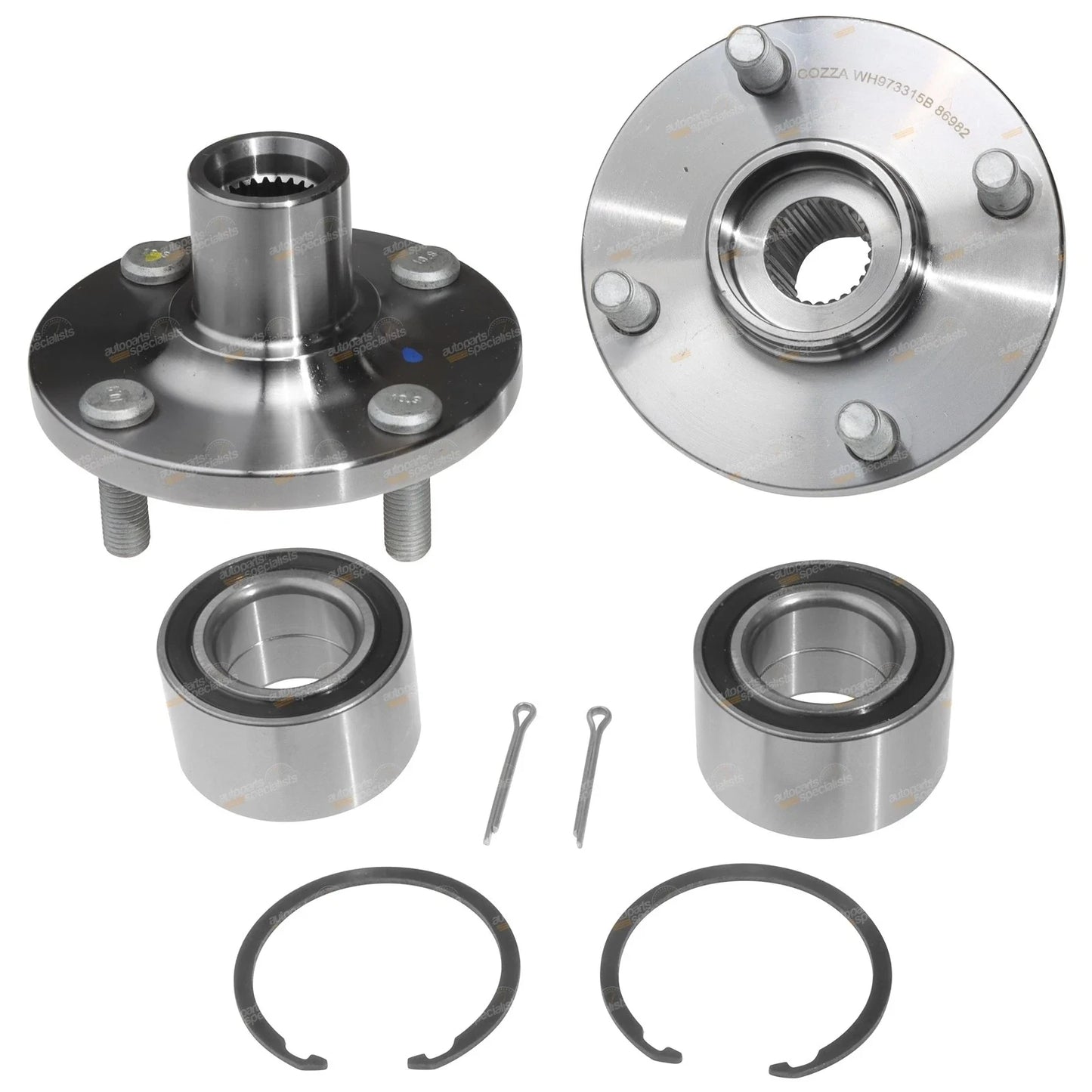 2 x Front Wheel Bearing Hub Kits for Toyota Prius NHW11 (2001–2003)