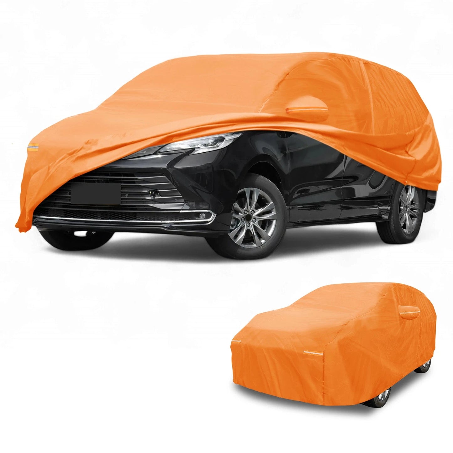 Waterproof Car Cover for Toyota Sienna (2011–2023) 210D-PU, Orange, Zipper