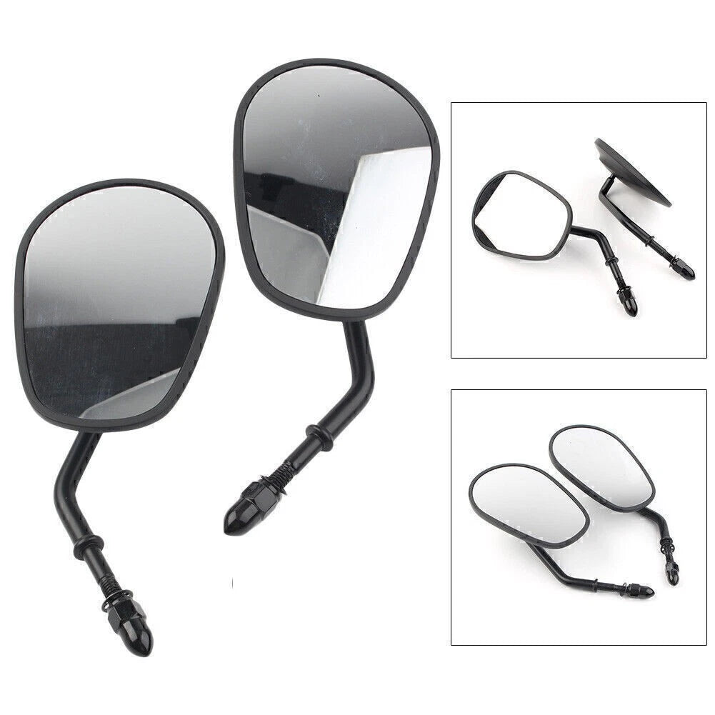 1 Pair Black Rear View Mirrors for Harley Road King (2000–2023)