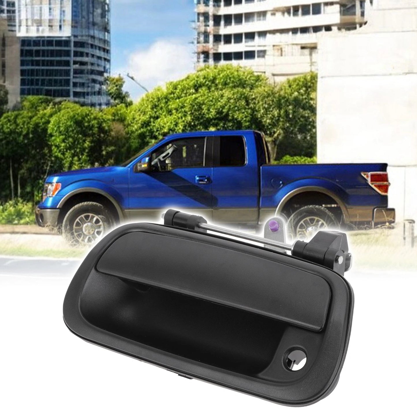 Tailgate Handle Bezel for Toyota Tundra (2007–2021) Black with Key Hole