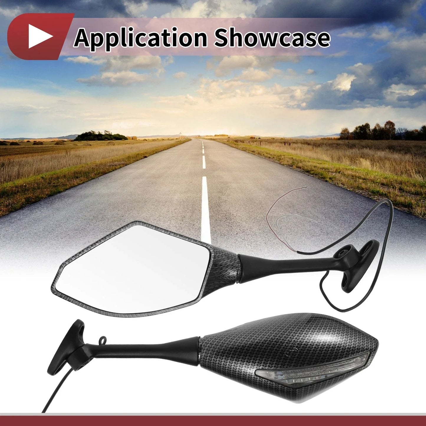 Motorcycle Rear View Mirrors for Honda CBR600RR (2003-2014) - Aluminum Set