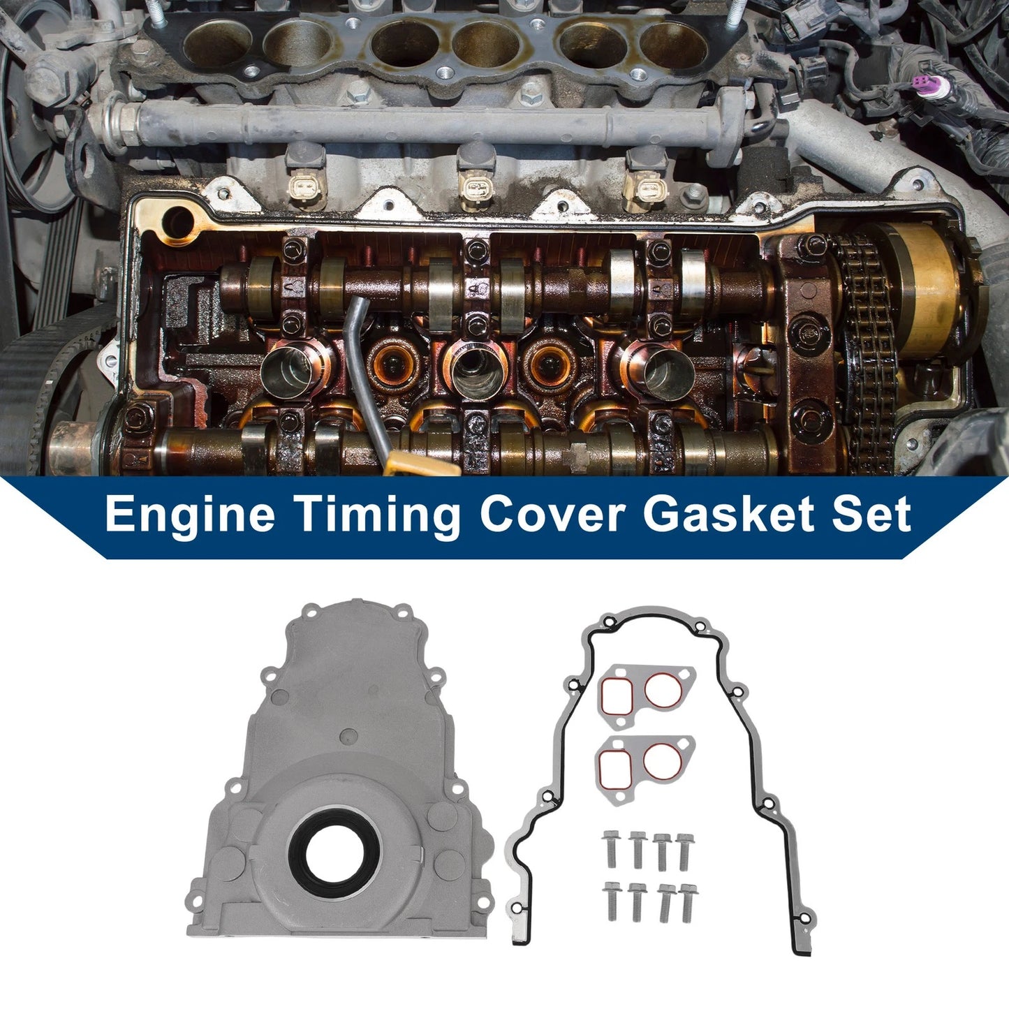 Engine Timing Cover Gasket Set for 4.8L (2000–2006)