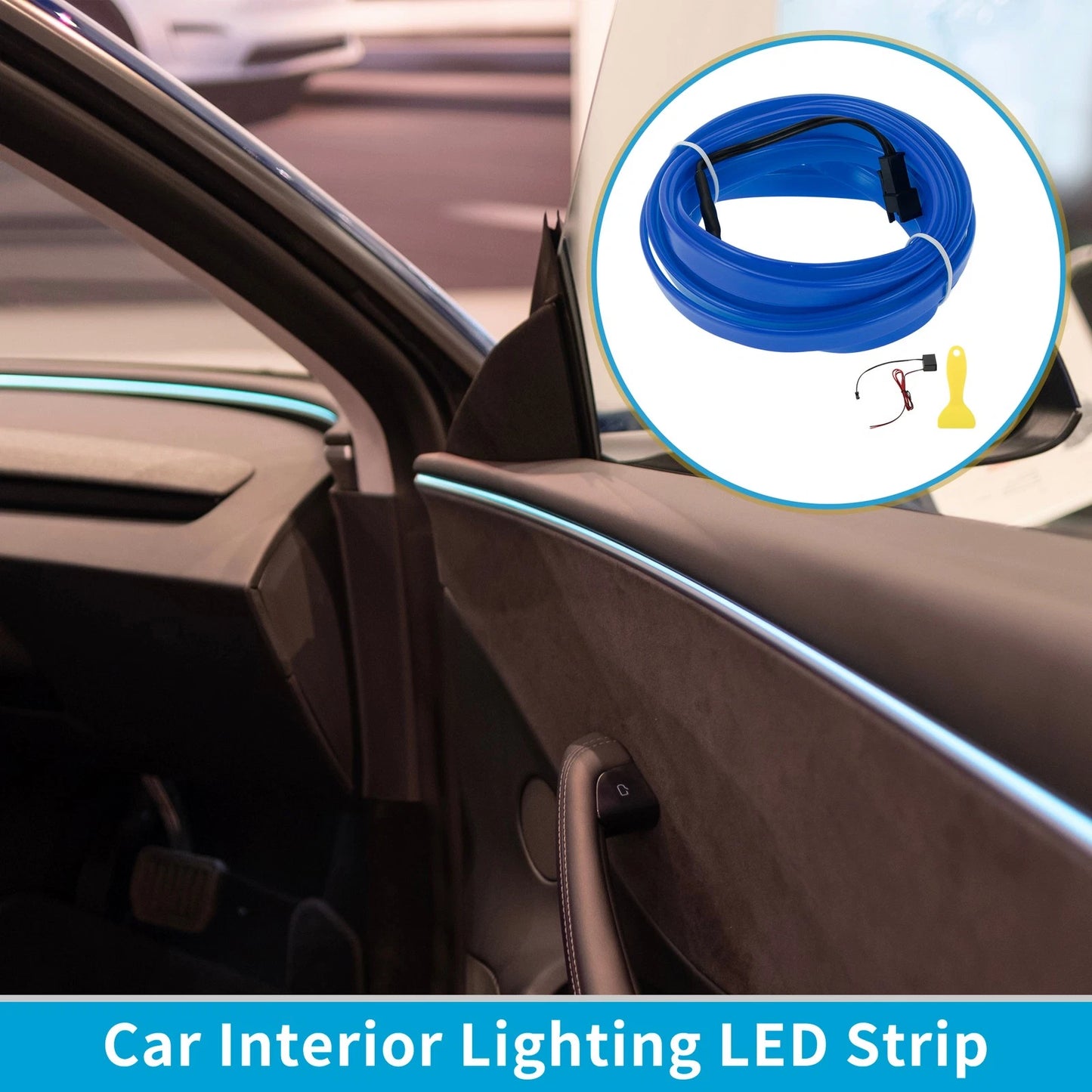 LED Strip Neon Wire Lighting for Universal Car Interior (12V)