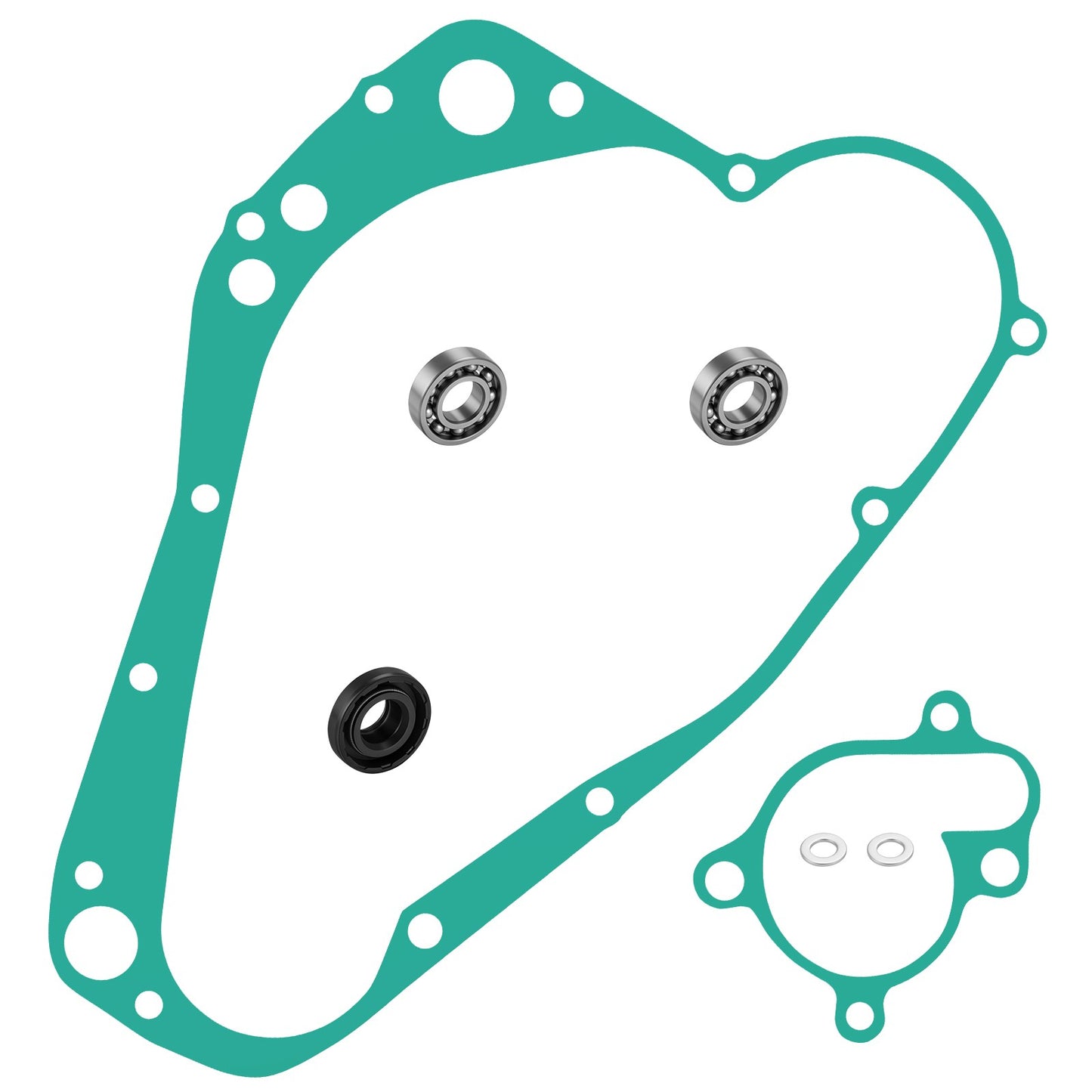 Water Pump Rebuild Clutch Cover Gasket Kit for Suzuki RM250 (1989–1995)