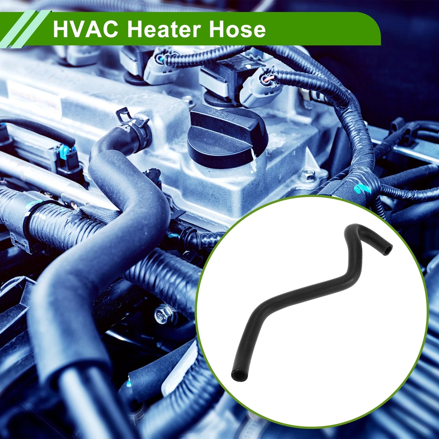 HVAC Heater Hose for Toyota Camry (1994–1996) No. 8724533080 Rubber Black