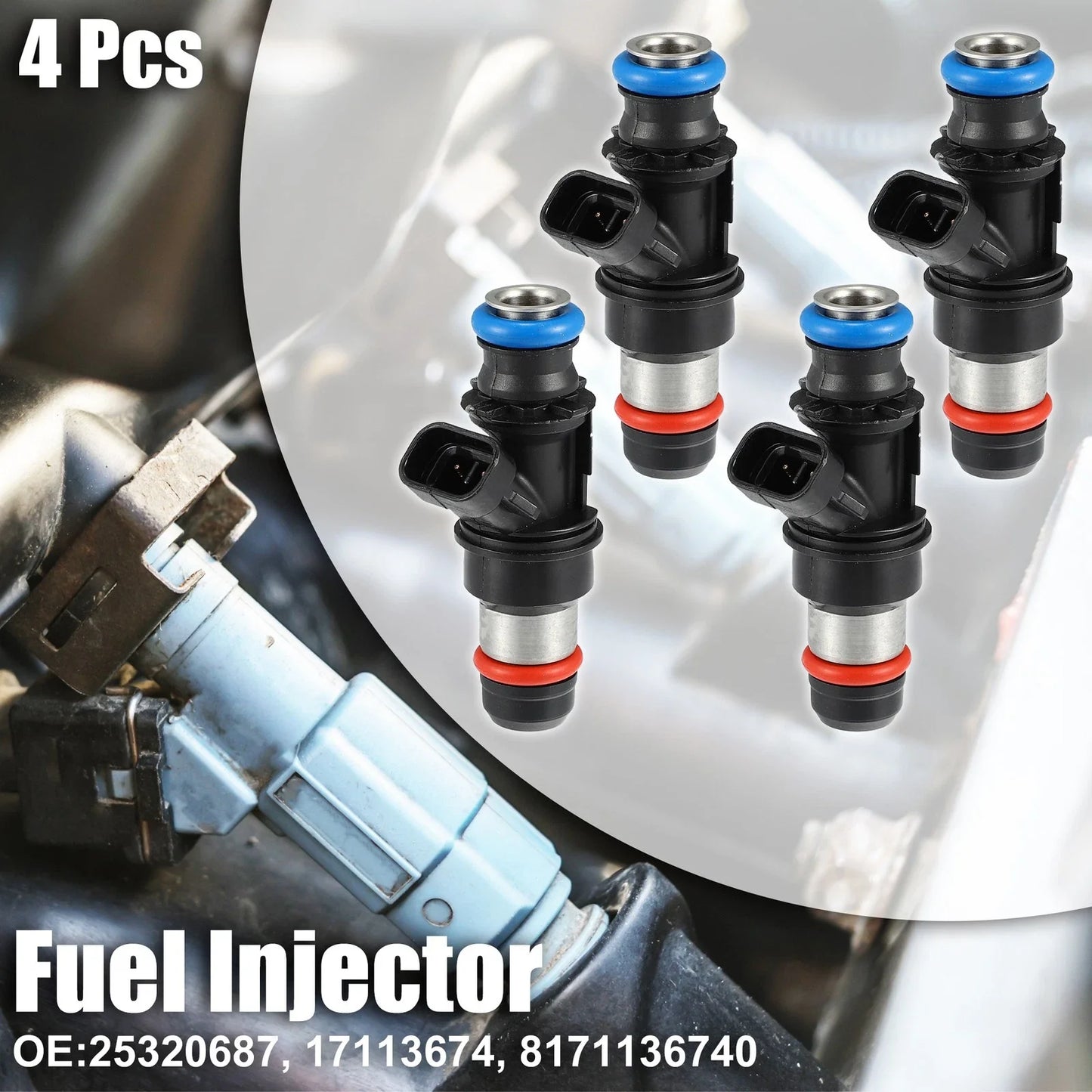 4 x Fuel Injector Nozzles for Chevy S10 Base LS 2.2L (2000-2003)