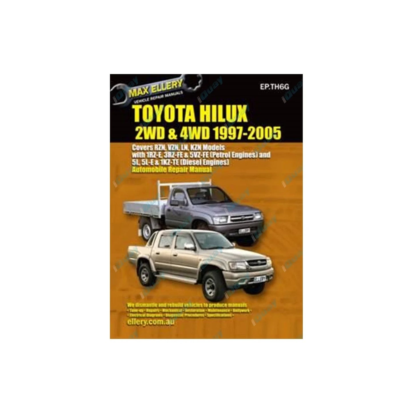 Repair Manual for Hilux 1997-2005 Diesel LN147 LN167 LN172 3.0L 5L 5L-E Book