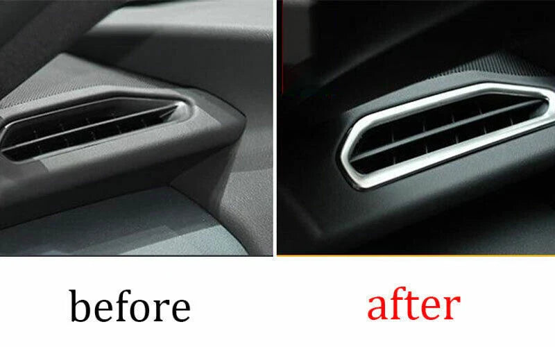 Dashboard Air Outlet Vent Trim Silver Steel for Lexus UX200 250h (2019–2023)