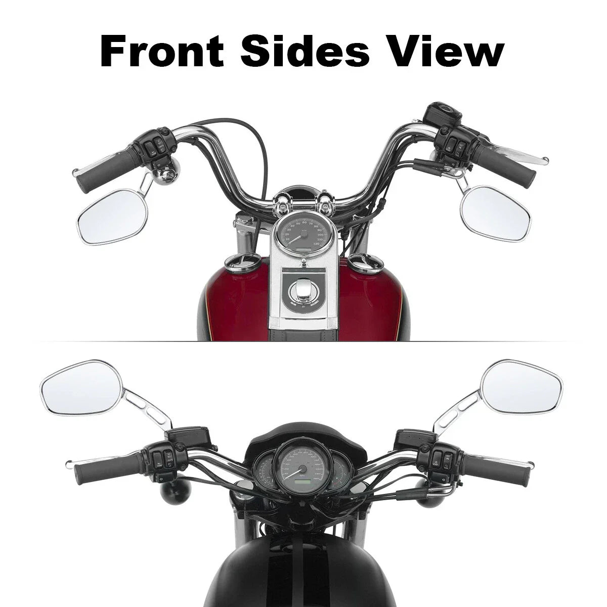 Rear View Mirrors for Harley Touring Road King Sportster XL Softail Dyna
