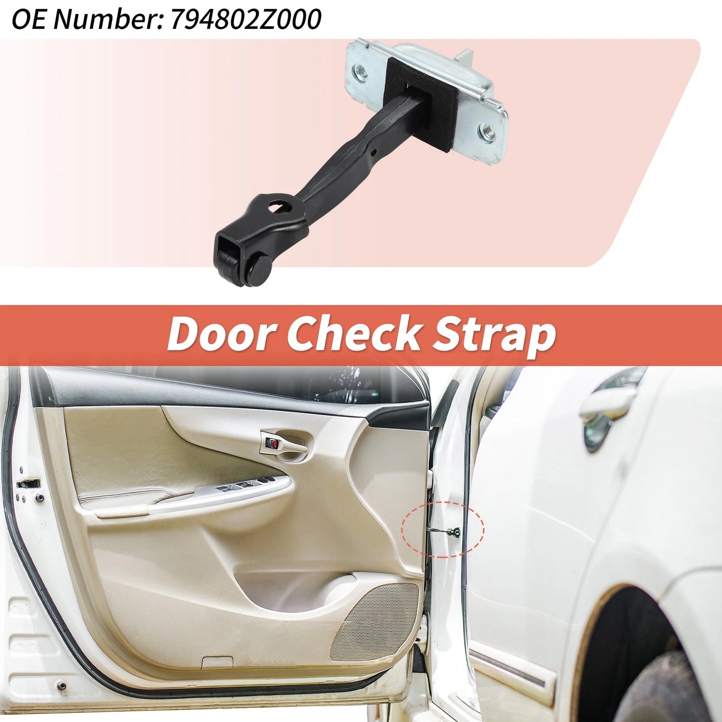 Rear Left Door Check Strap for Hyundai IX35 (2010–2017) No.794802Z000