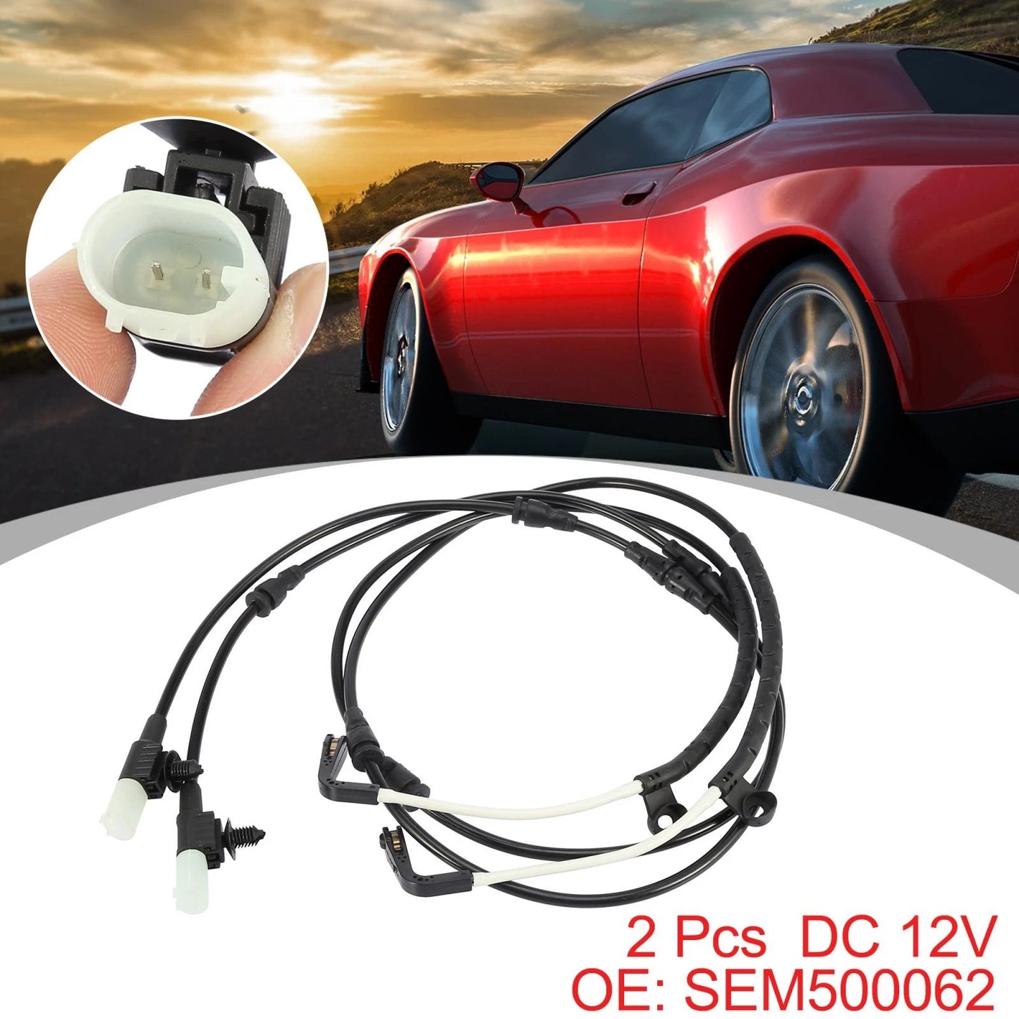 2X Front Brake Pad Wear Sensor for Land Rover Range Rover Sport (2005–2013) SEM500062