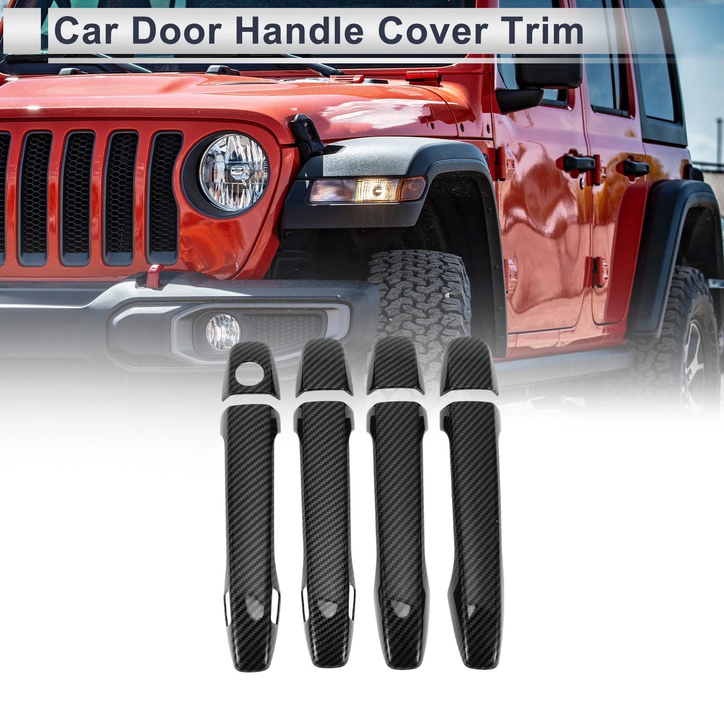 Door Handle Cover for Toyota Prius (2010–2023) Carbon Fiber Black