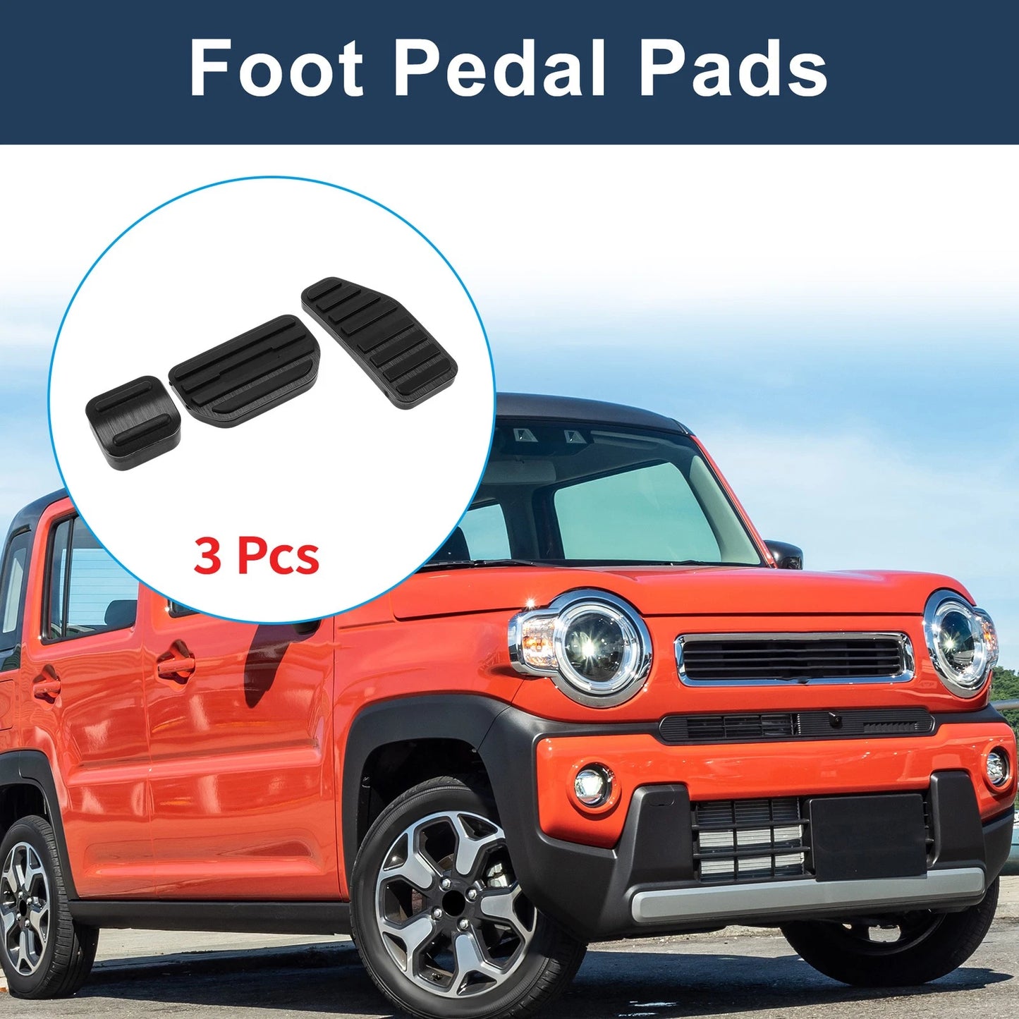 3Pcs Foot Accelerator Pedal Covers for Suzuki Hustler MR52S (2014–2023)