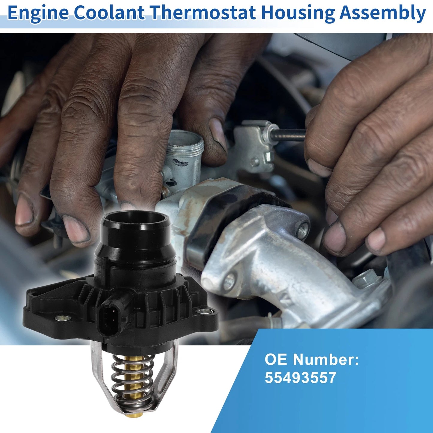 Engine Coolant Thermostat Housing Assembly No. 55493557 for Chevrolet Malibu (2013–2015)