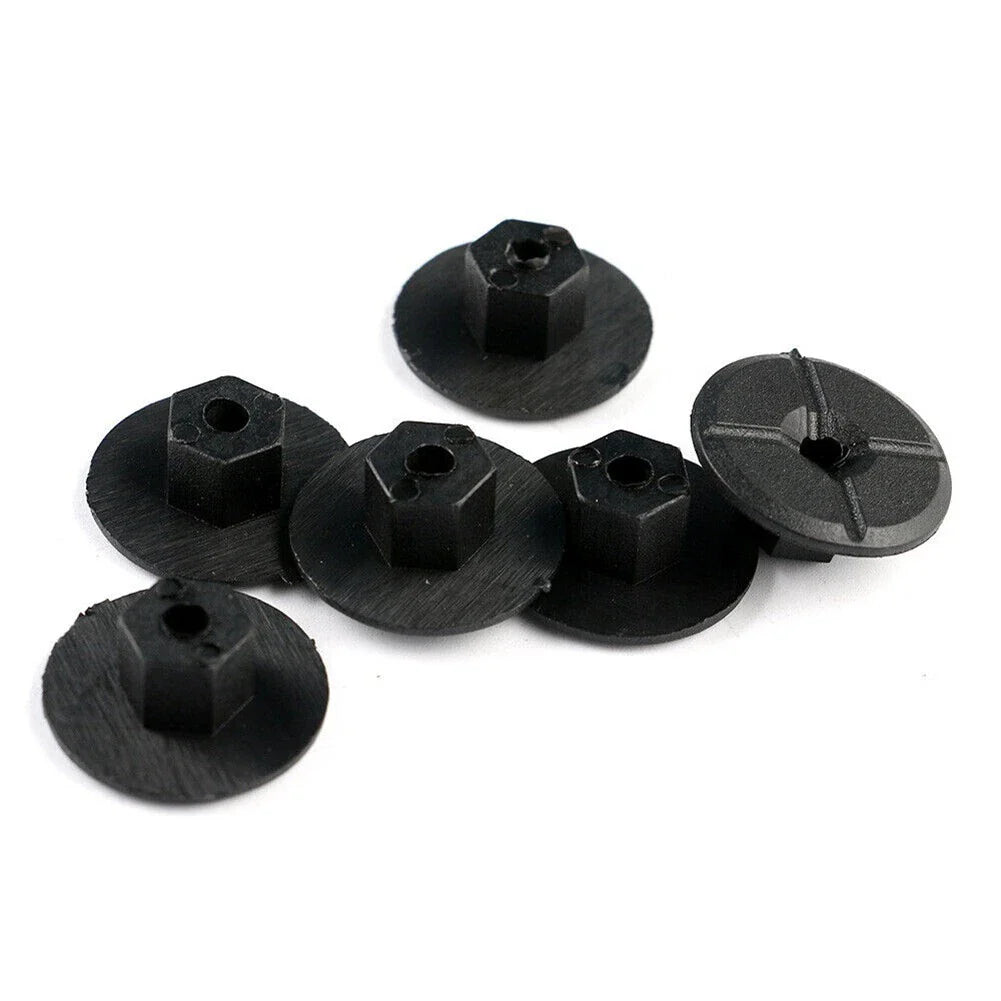 Pack of 10 Black Liner Plastic Nuts for Mercedes W201 (1982–1993)