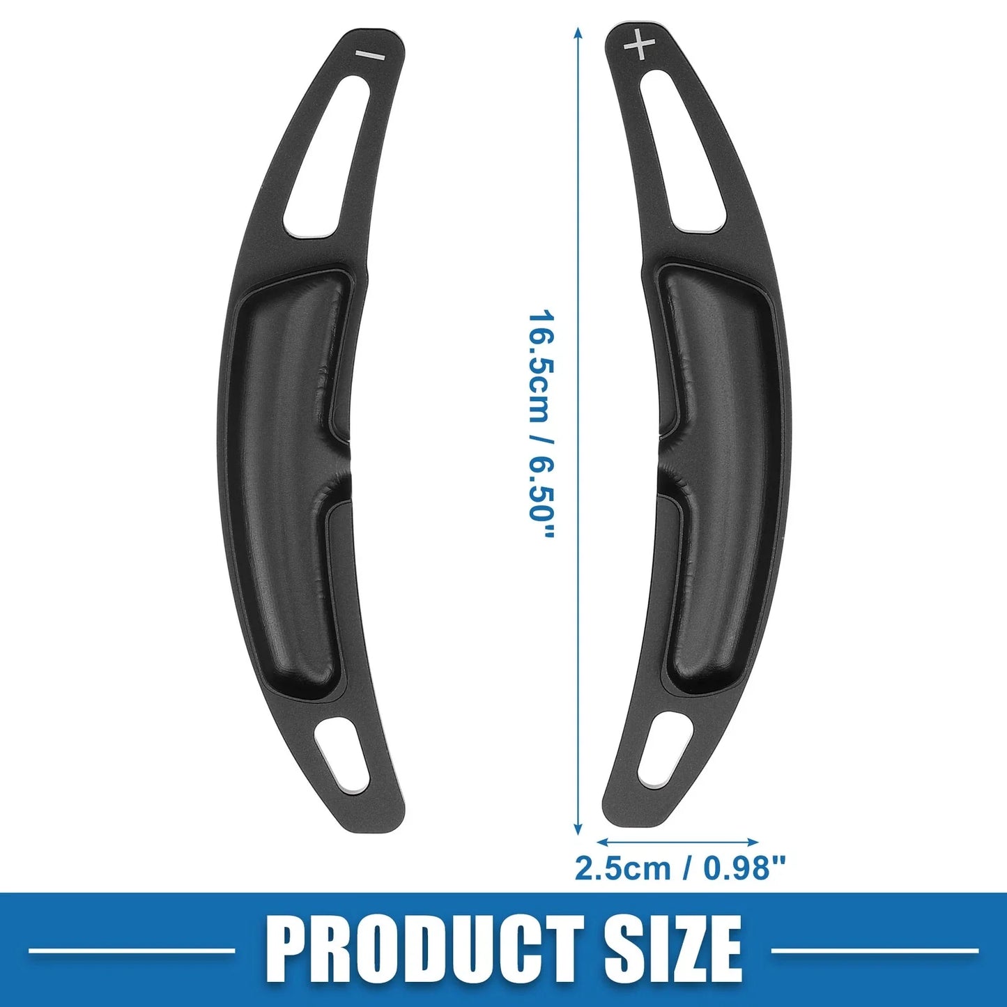 Steering Wheel Shift Paddle Covers for Porsche Cayenne Black (Set of 2)