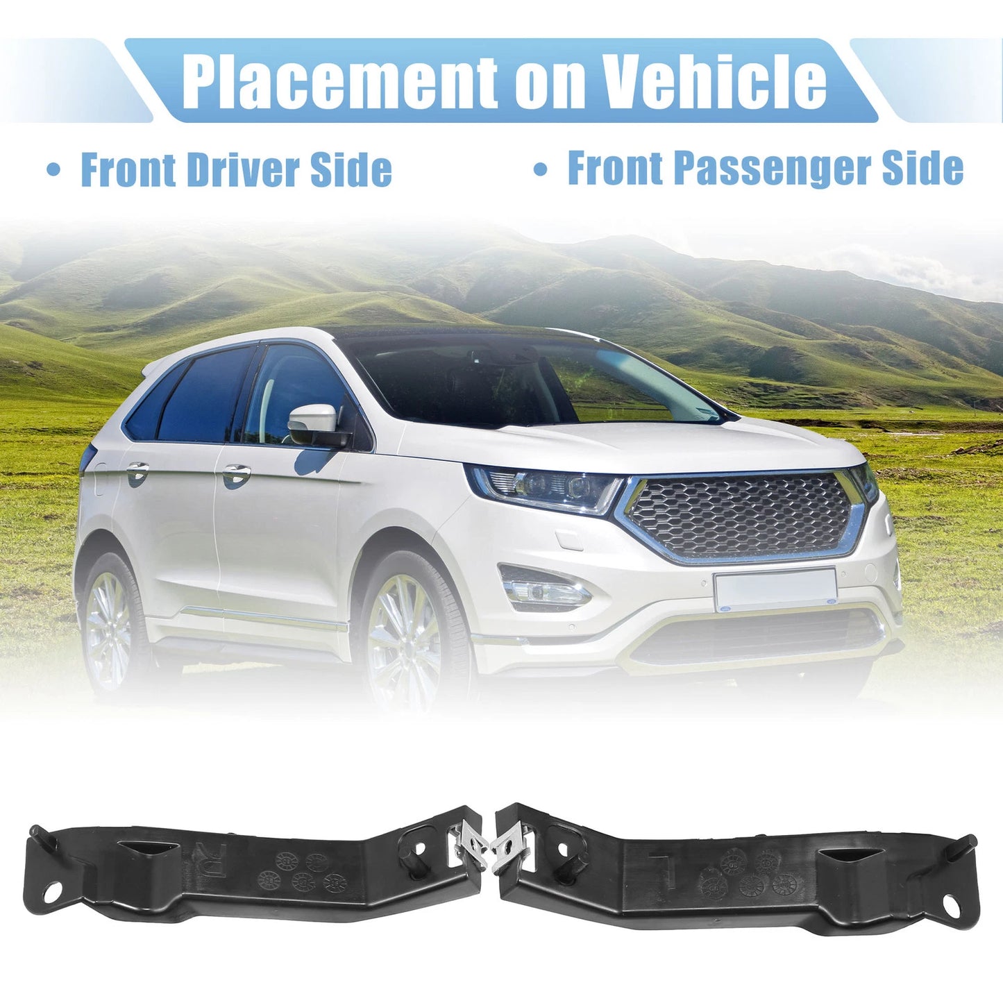 1 Pair Bumper Bracket Side Retainer for Ford Edge (2007) No. 7T4Z-17E814-A