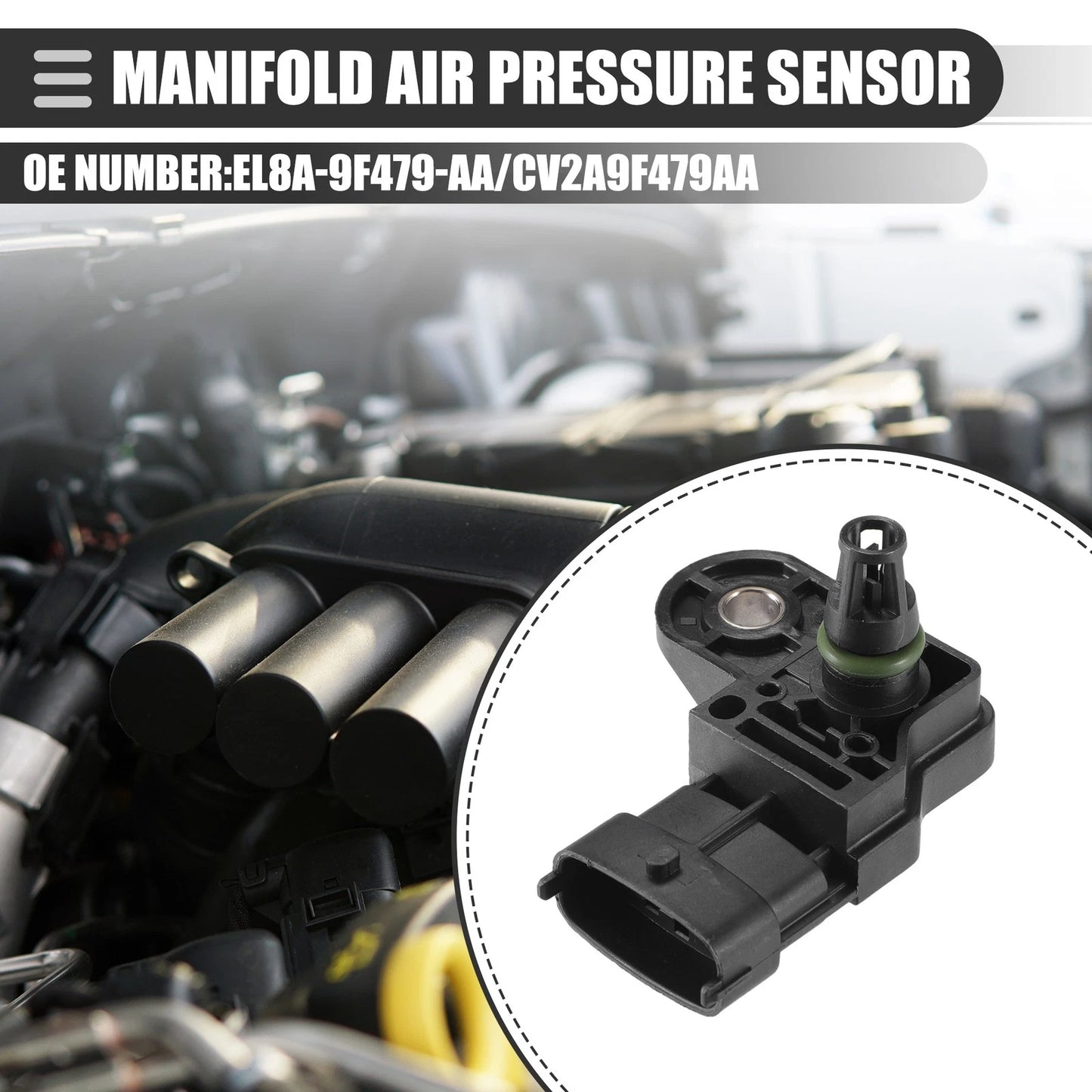Manifold Air Pressure Sensor for Ford Escape (2013–2019) No. EL8A-9F479-AA