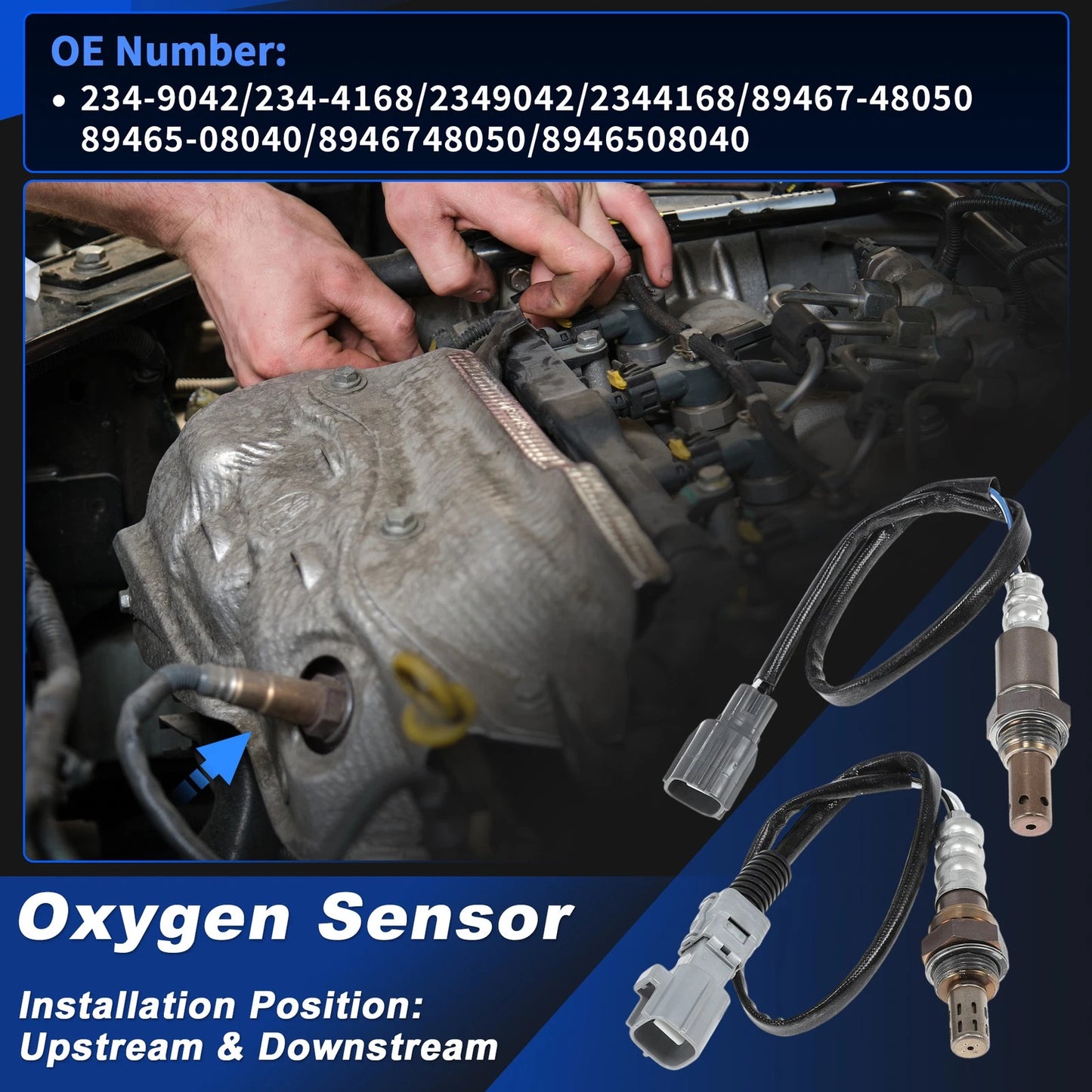 Upstream & Downstream Oxygen Sensor Set of 2 for Toyota Sienna (2004–2010)