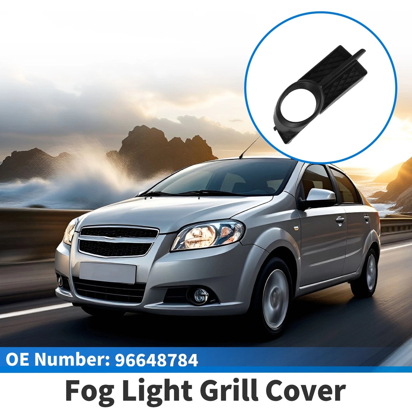 Fog Light Grill for Chevrolet Aveo (2007–2011) No. 96648784