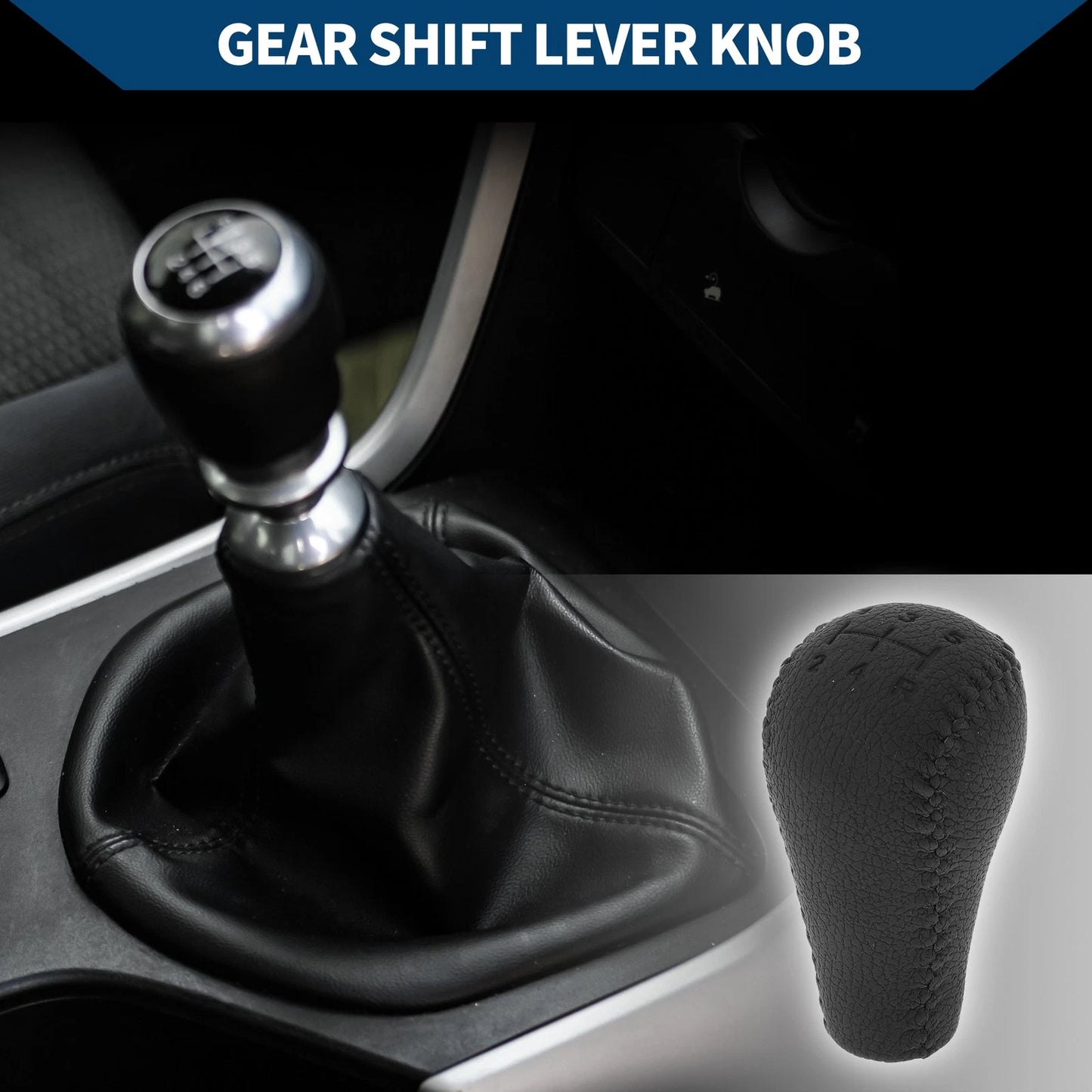 5 Speed Manual Gear Shifter Knob for Nissan Patrol Safari (2004–2007) Faux Leather