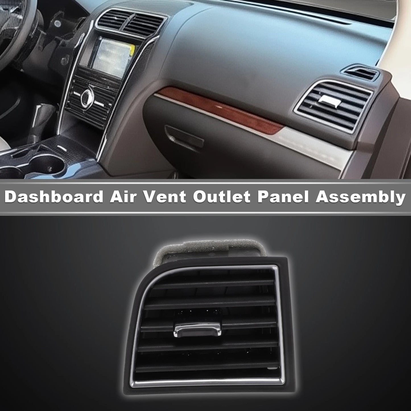 Front Right Center Dash AC Air Vent Panel for Ford Explorer (2011–2021) No.FB5Z-19893-CF