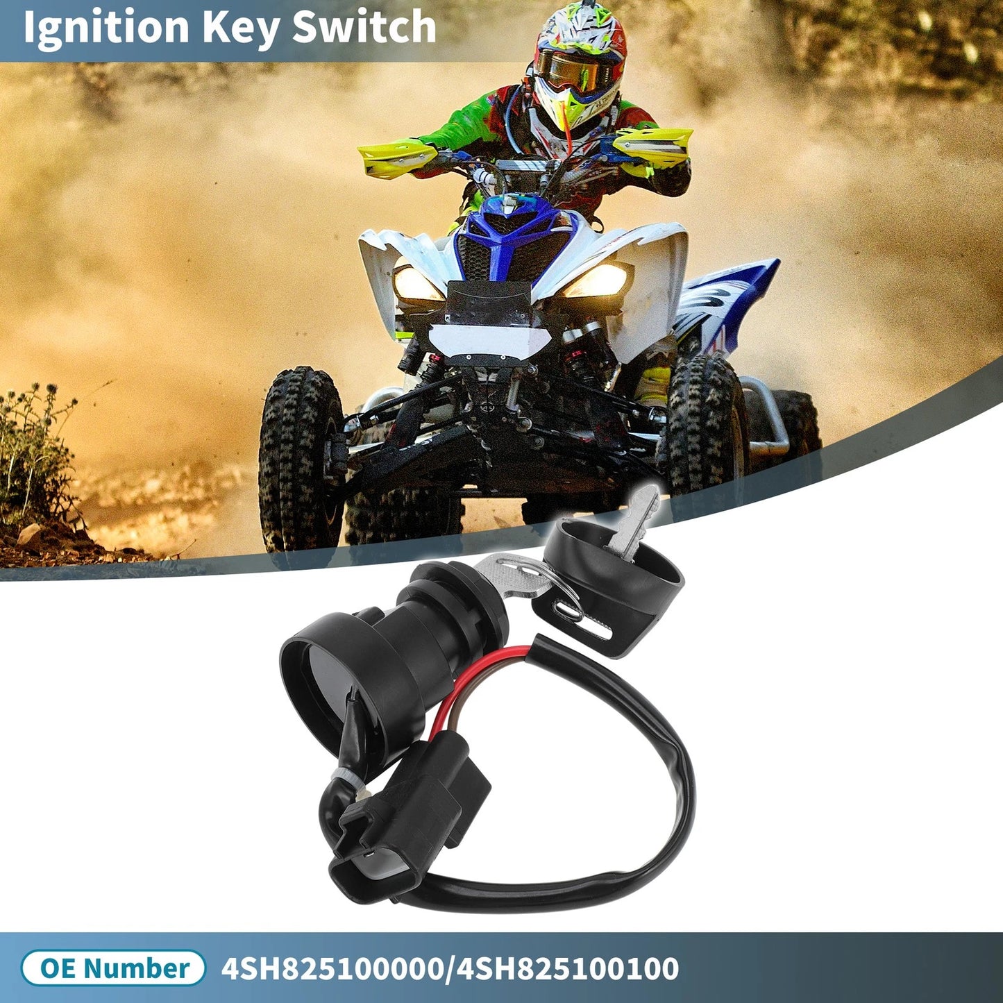 Ignition Key Switch for Yamaha Raptor 700 700R YFZ450R (2009–2024) No.4SH825100000
