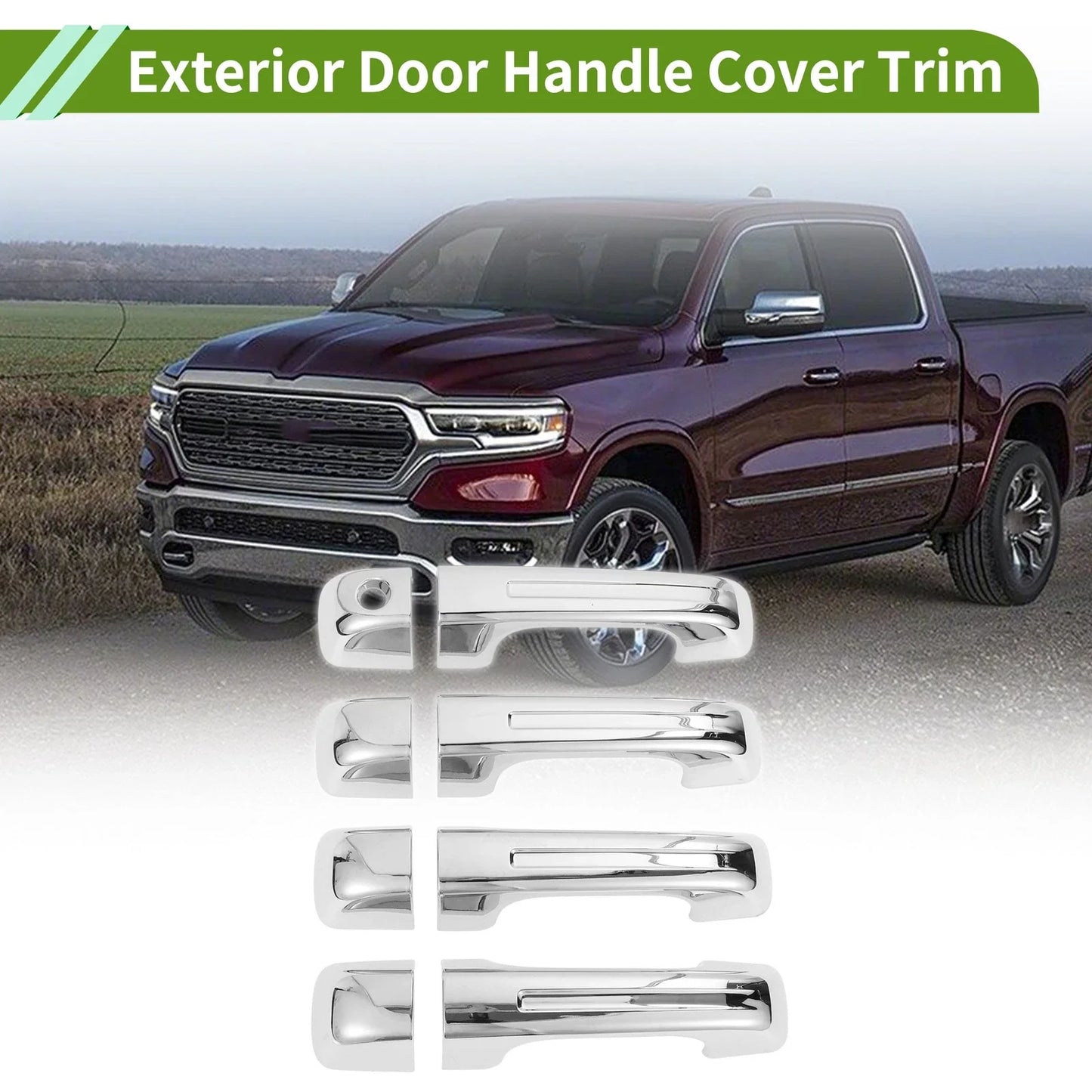 Exterior Door Handle Cover Trim for Dodge Ram 1500 (2019-2024) - 1 Set