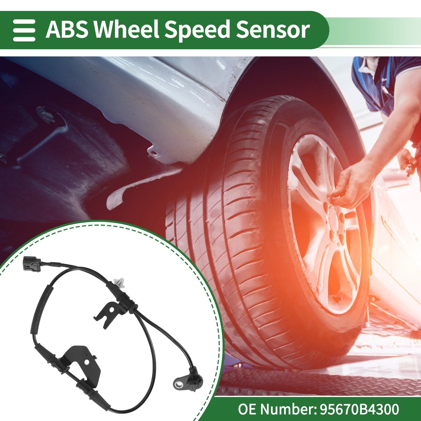 ABS Wheel Speed Sensor No. 95670B4300 for Hyundai I10 (2013–2019)