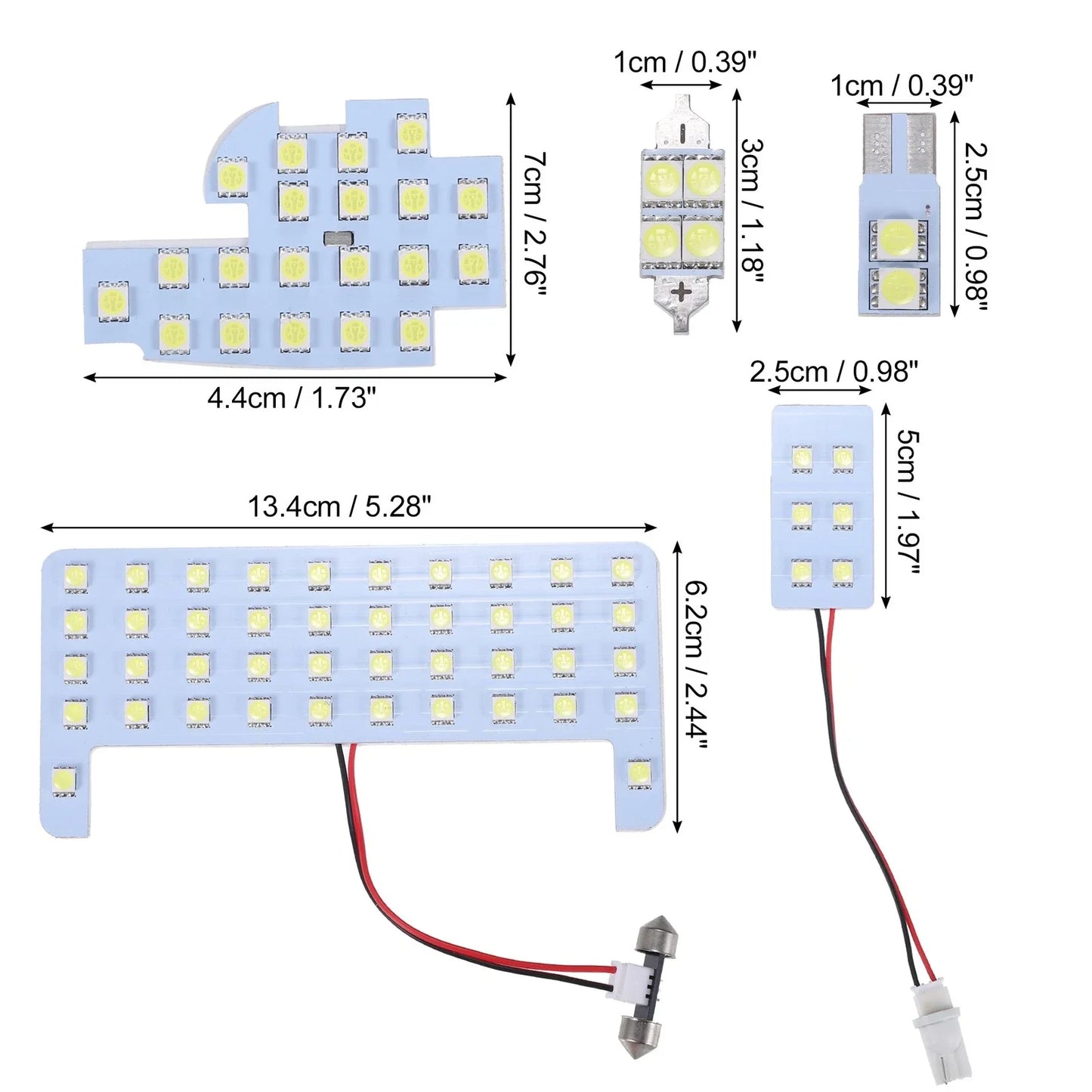 6000K 5050SMD Dome Light Set for Toyota Harrier (2014-2020)