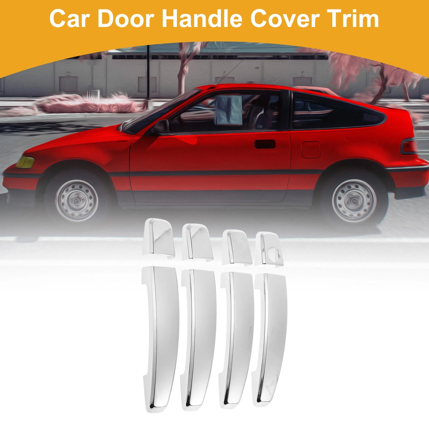 Car Door Handle Cover Trim for Chevrolet Cruze Camaro Aveo Silver Tone