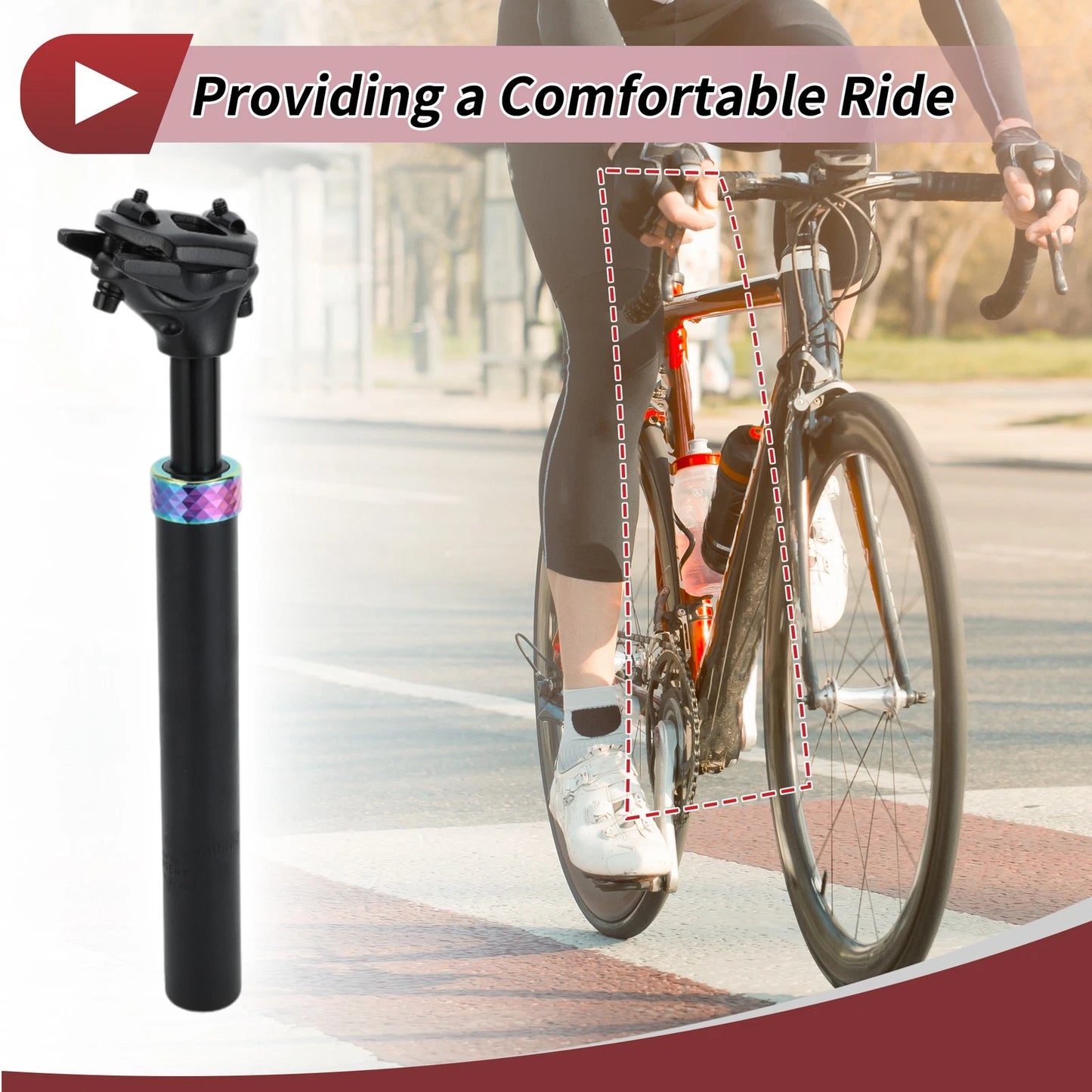 30.9mm Suspension Shock Absorber Bike Seat Post for Assorted Models