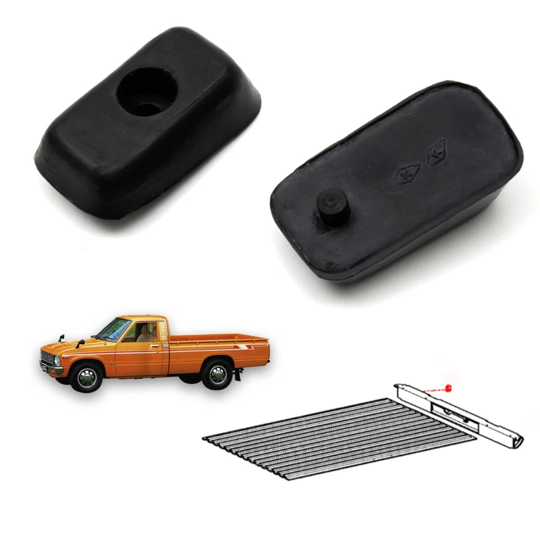 Bumper Gate Rubber for Toyota Hilux Pickup Truck (1978–1983)