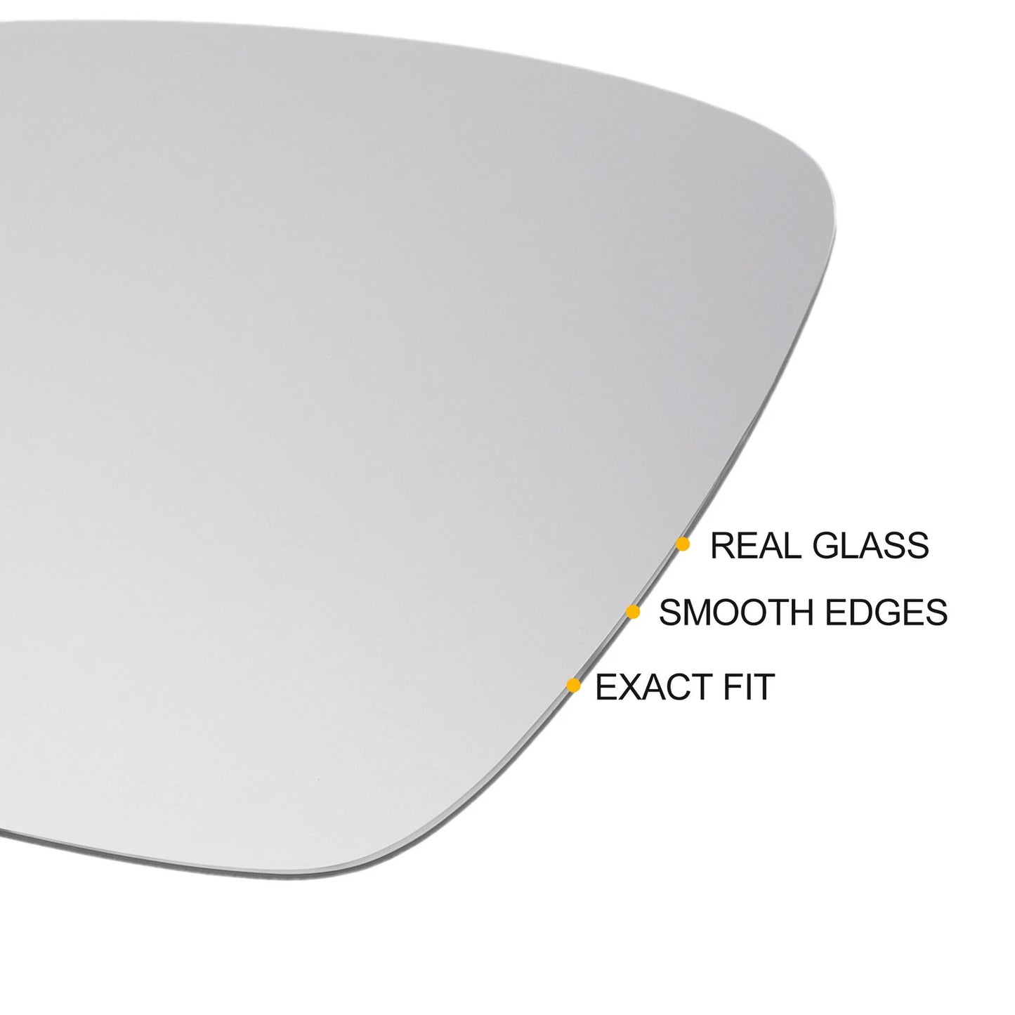 Heated Left Side White Mirror Glass for SEAT, SKODA, Volkswagen Golf