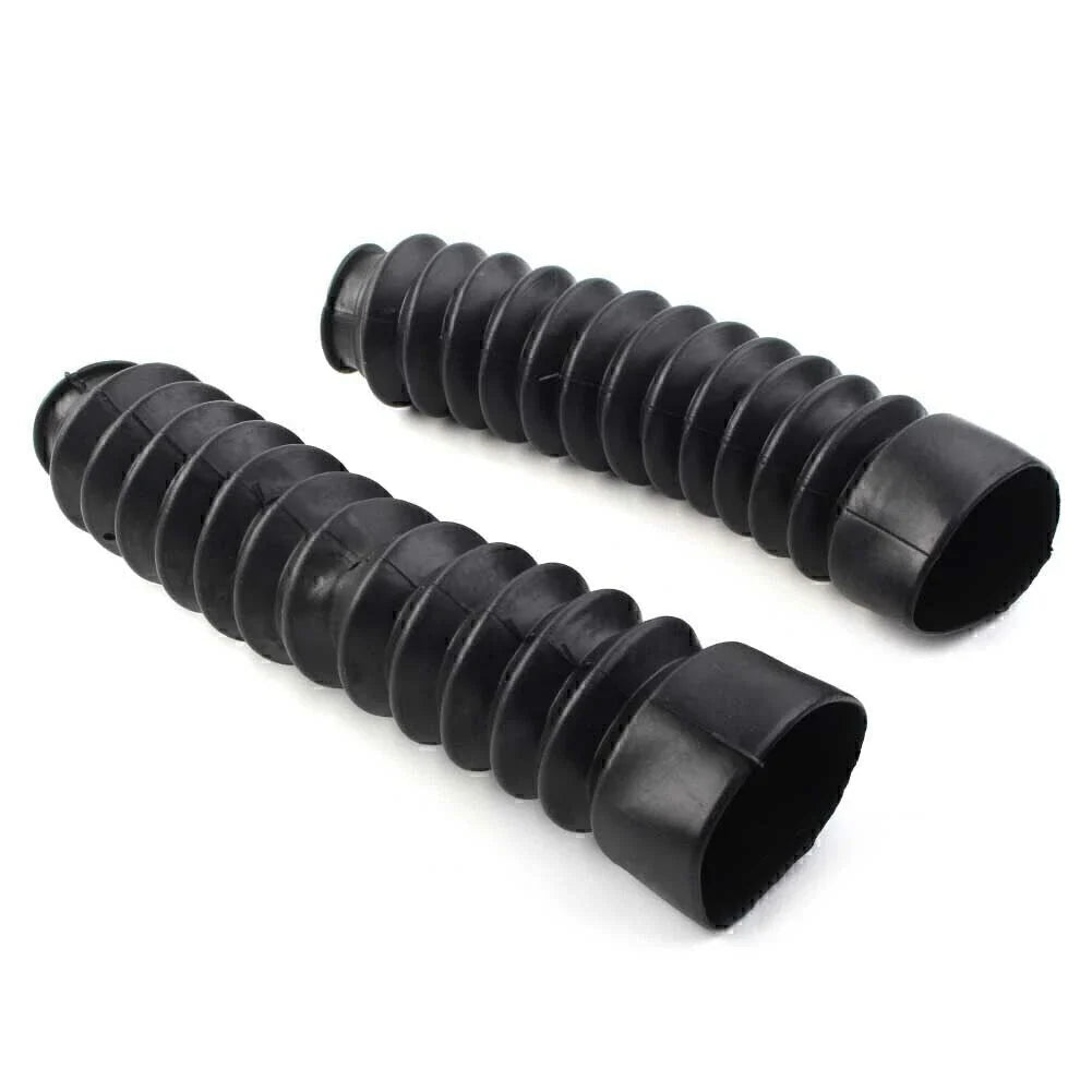 Rubber Front Fork Dust Cover Boots for Motorcycle Universal Black