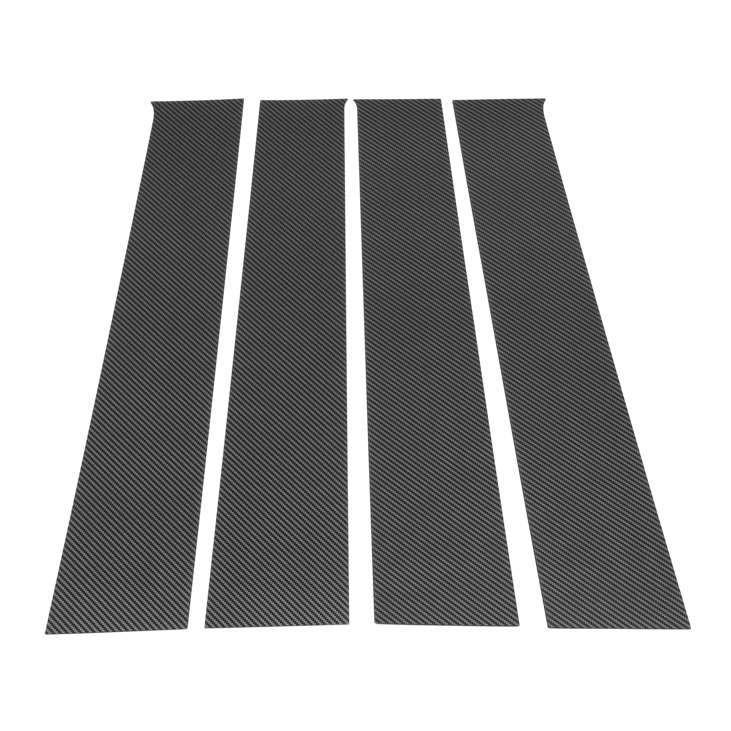 Set of 4 Pillar Window Trim for Dodge Ram (2009–2018) Carbon Fiber Black