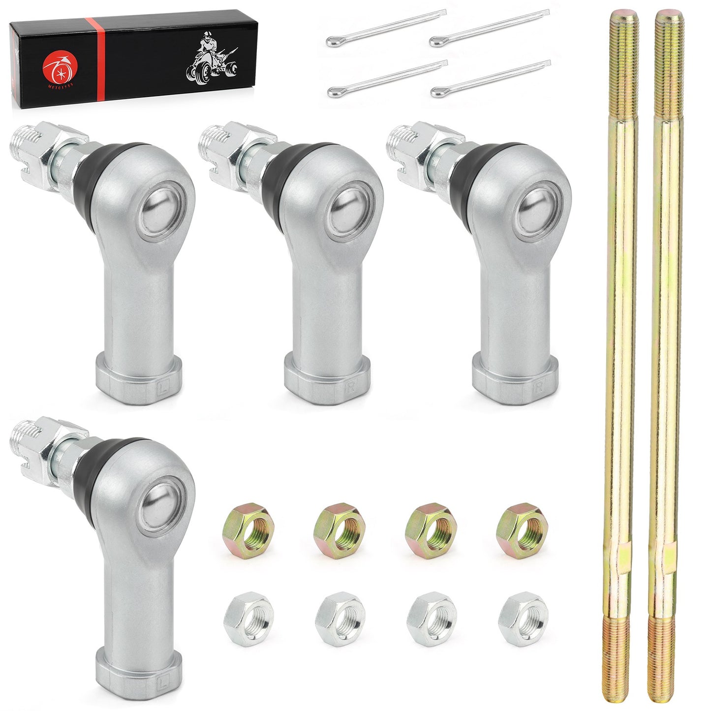 Set of 2 Tie Rod Ends for Honda Foreman 450 TRX450 (1998–2004)