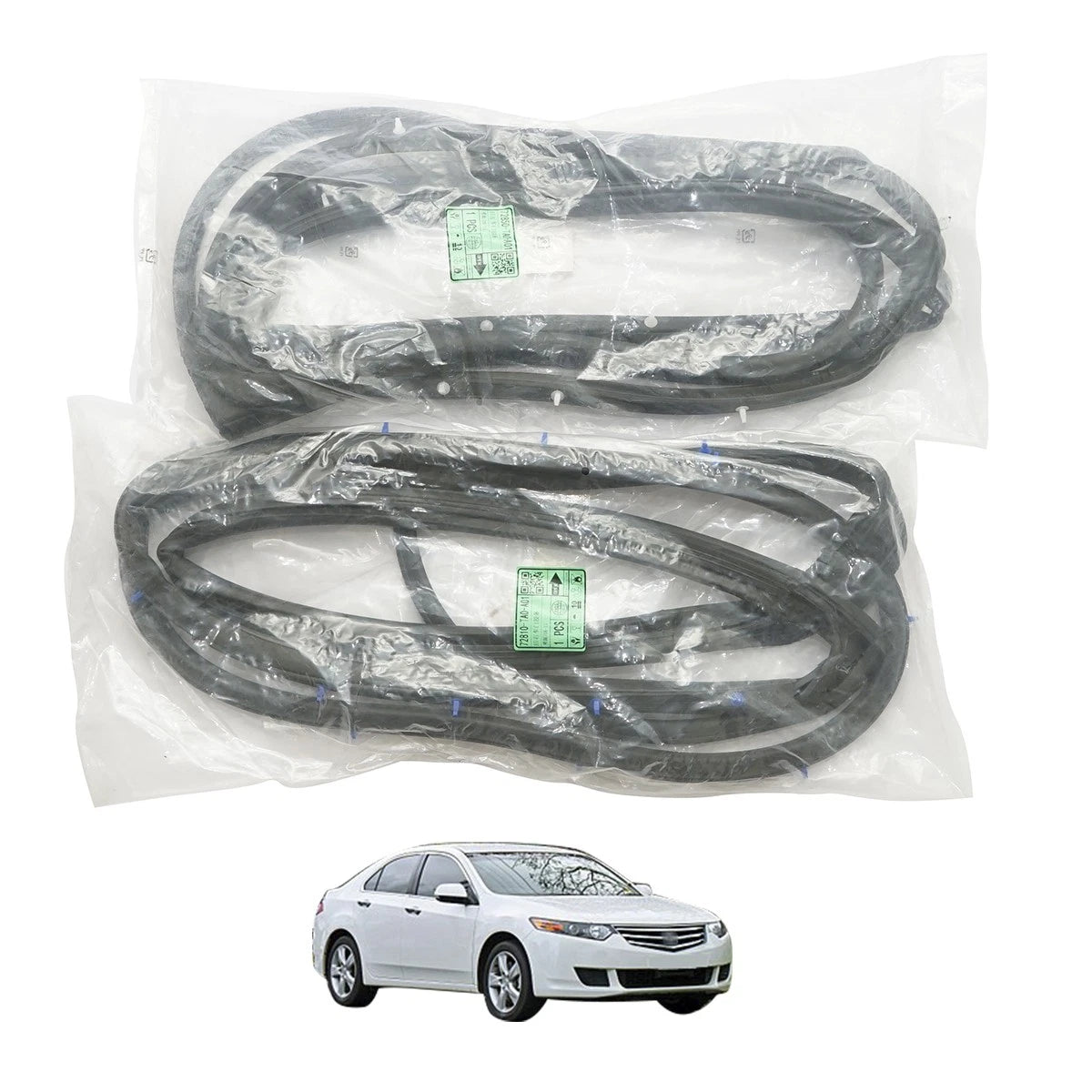 Set of 2 Rear Door Weatherstrips for Honda Accord (2007–2012)