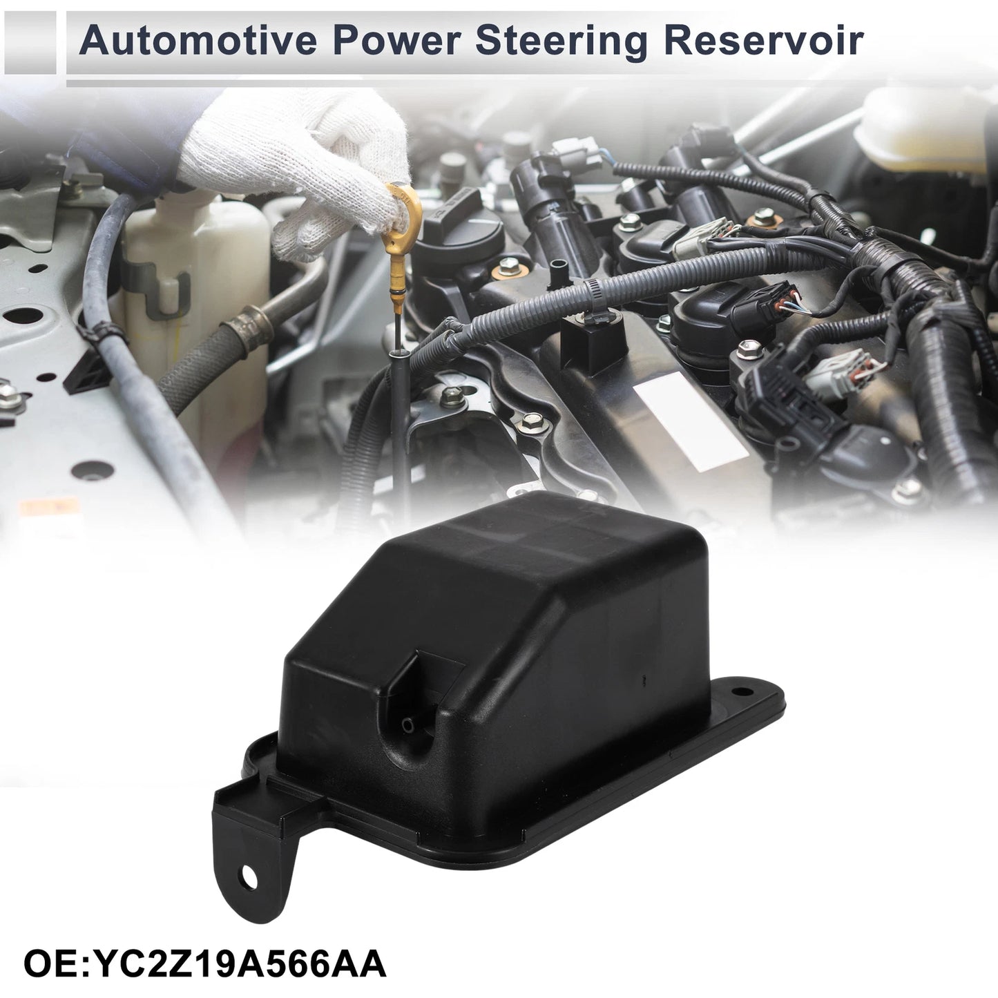 Power Steering Reservoir for Ford E-150 (2000–2018) No.YC2Z19A566AA Black