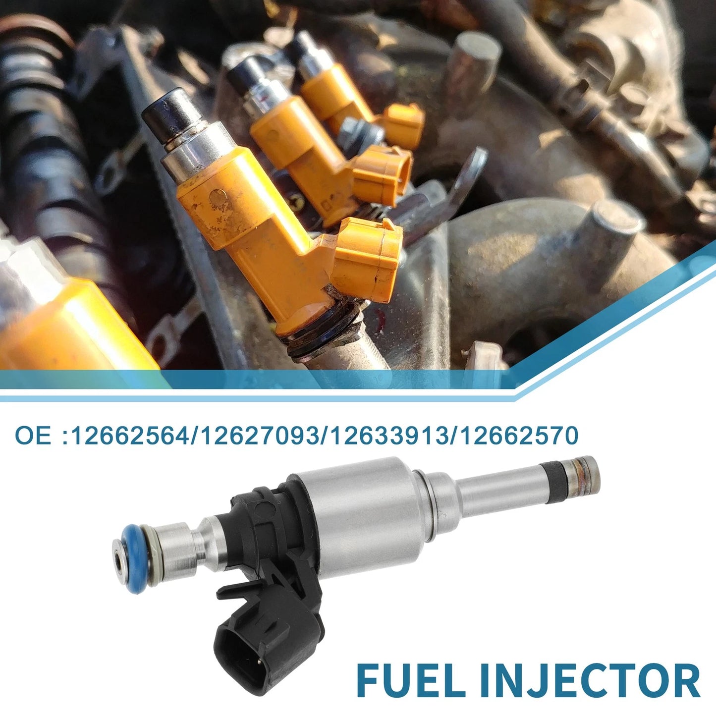 Fuel Injector No. 12662564 for Chevy Malibu (2013–2015) 2.5L Black