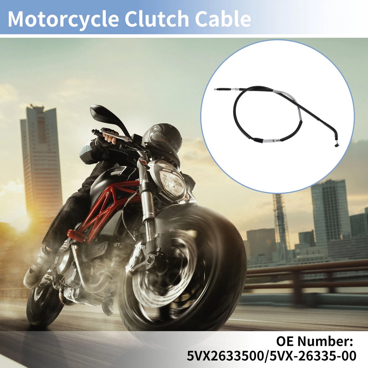 Clutch Cable No.5VX2633500 for Yamaha FZ6 600 S Fazer (2004–2008)