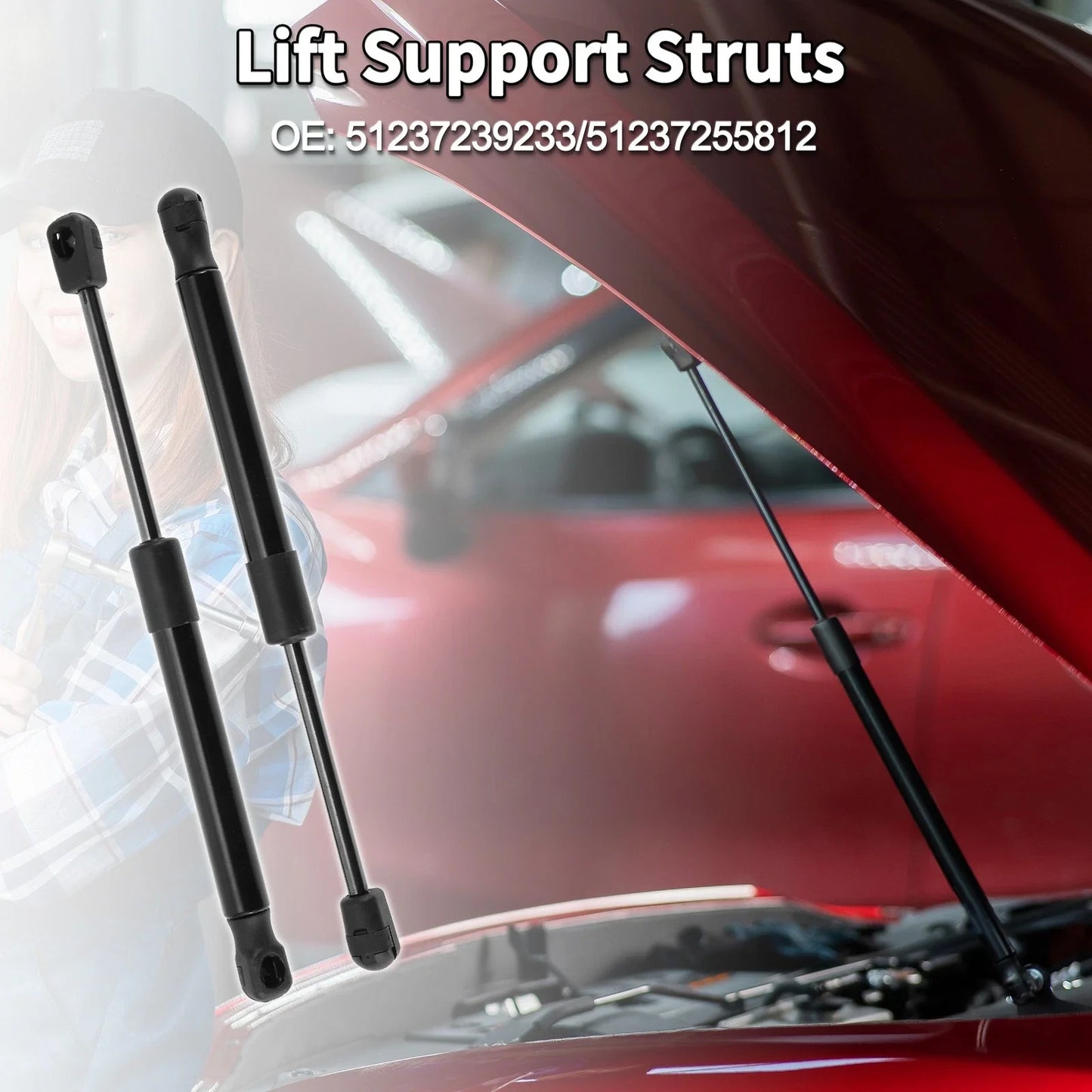 Front Hood Lift Supports Struts for BMW 1/2/3/4 Series