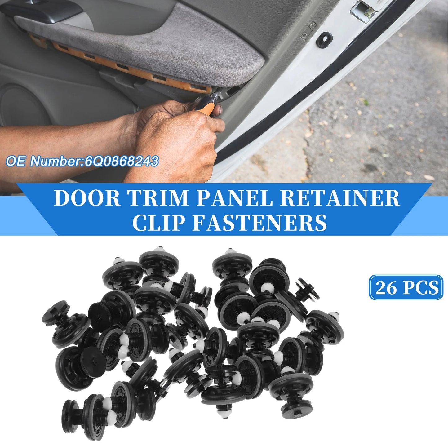 26 Pcs Door Panel Trim Retainer Clip for Audi TT Quattro (2008–2015)
