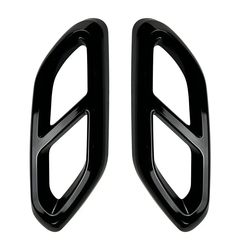 Glossy Black Exhaust Tail Mufflers Cover Trim for Benz GLC300 X254 AMG