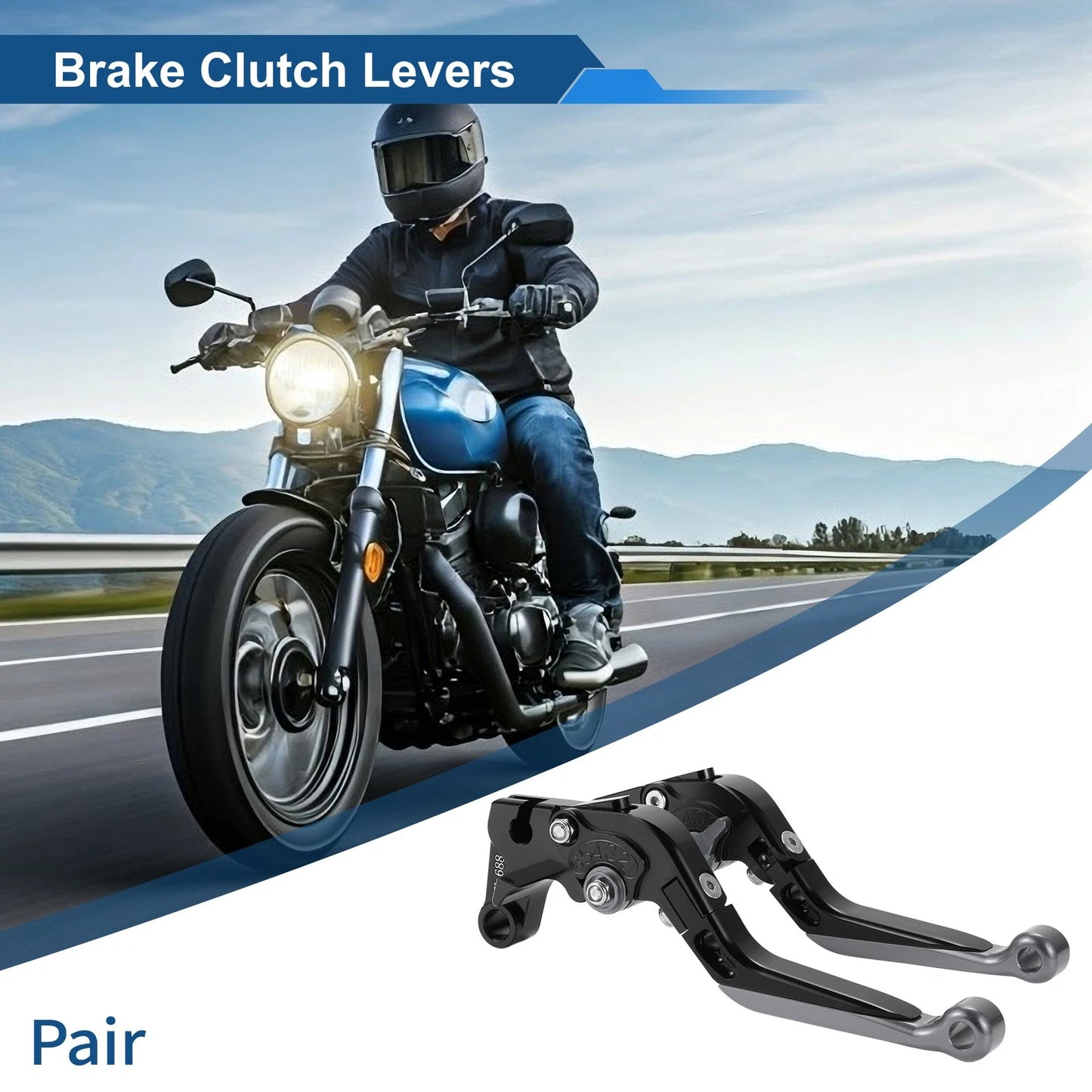 Adjustable Brake Clutch Lever for Yamaha YZF R1 (2002–2023) - Black Titanium