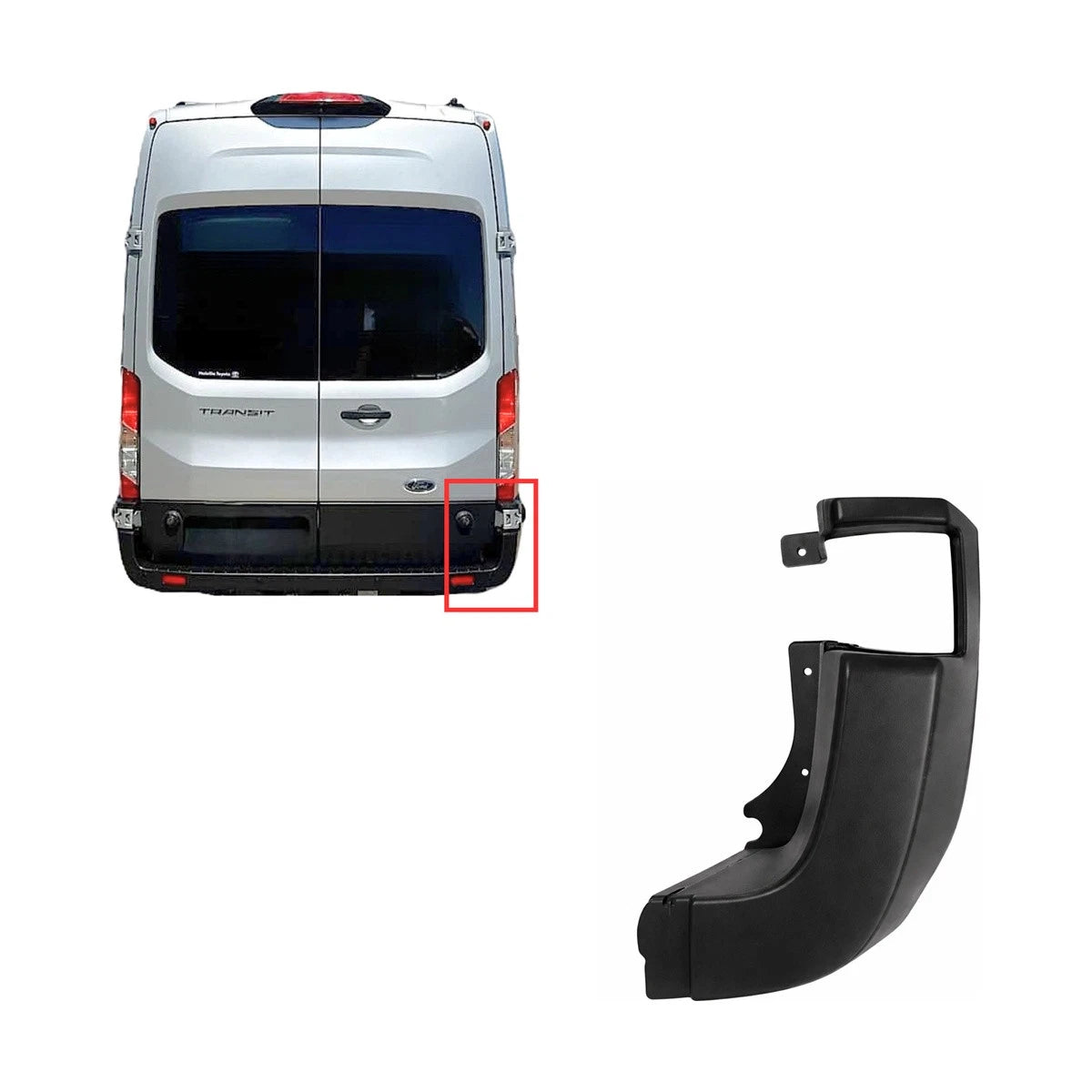 Rear Bar Corner End Right Side for Ford Transit VO (2014–2019)